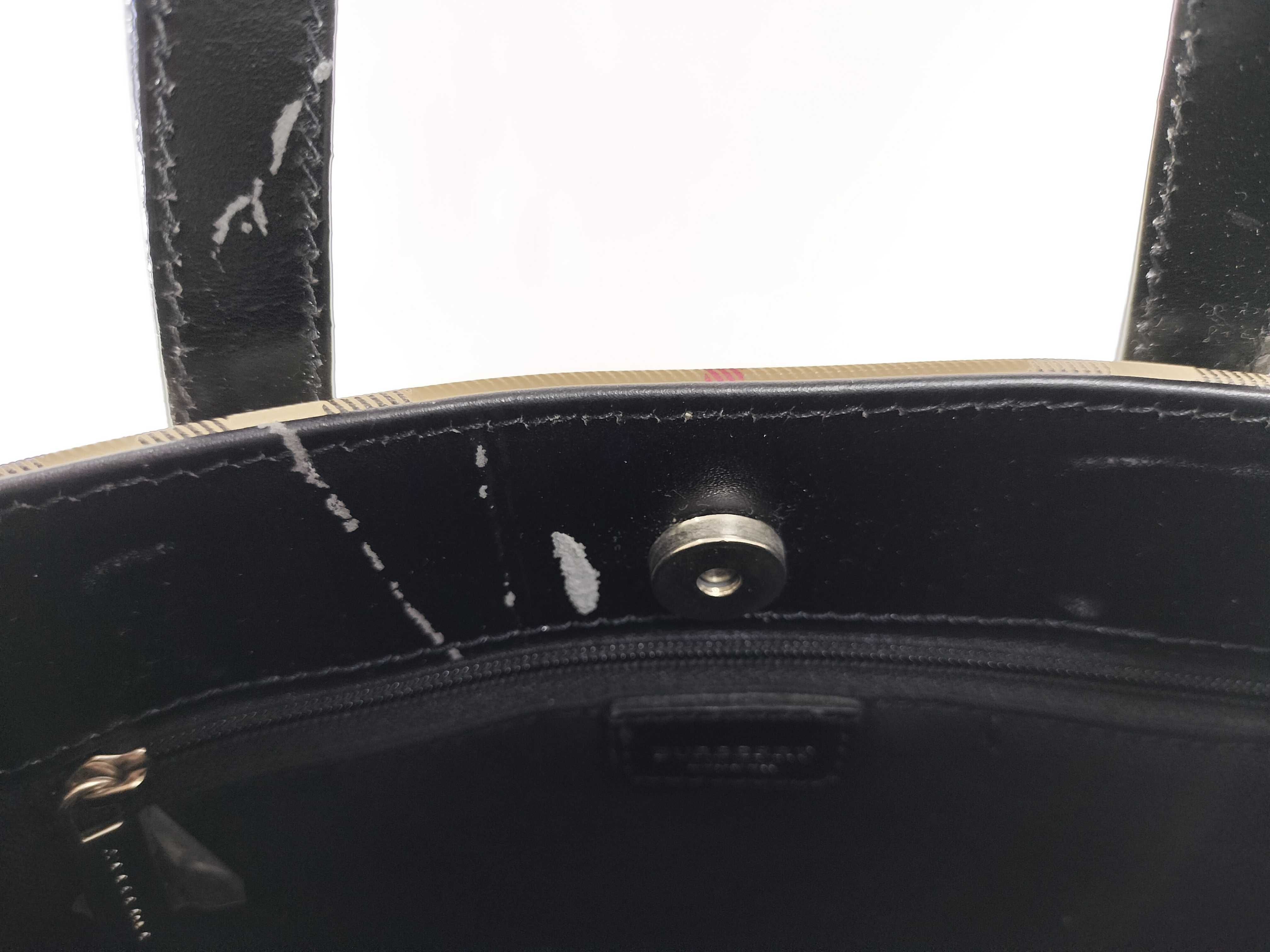 【水曜終了】(10702_0038)BURBERRY ノバチェック ハンドバッグ ブラック トートバッグ