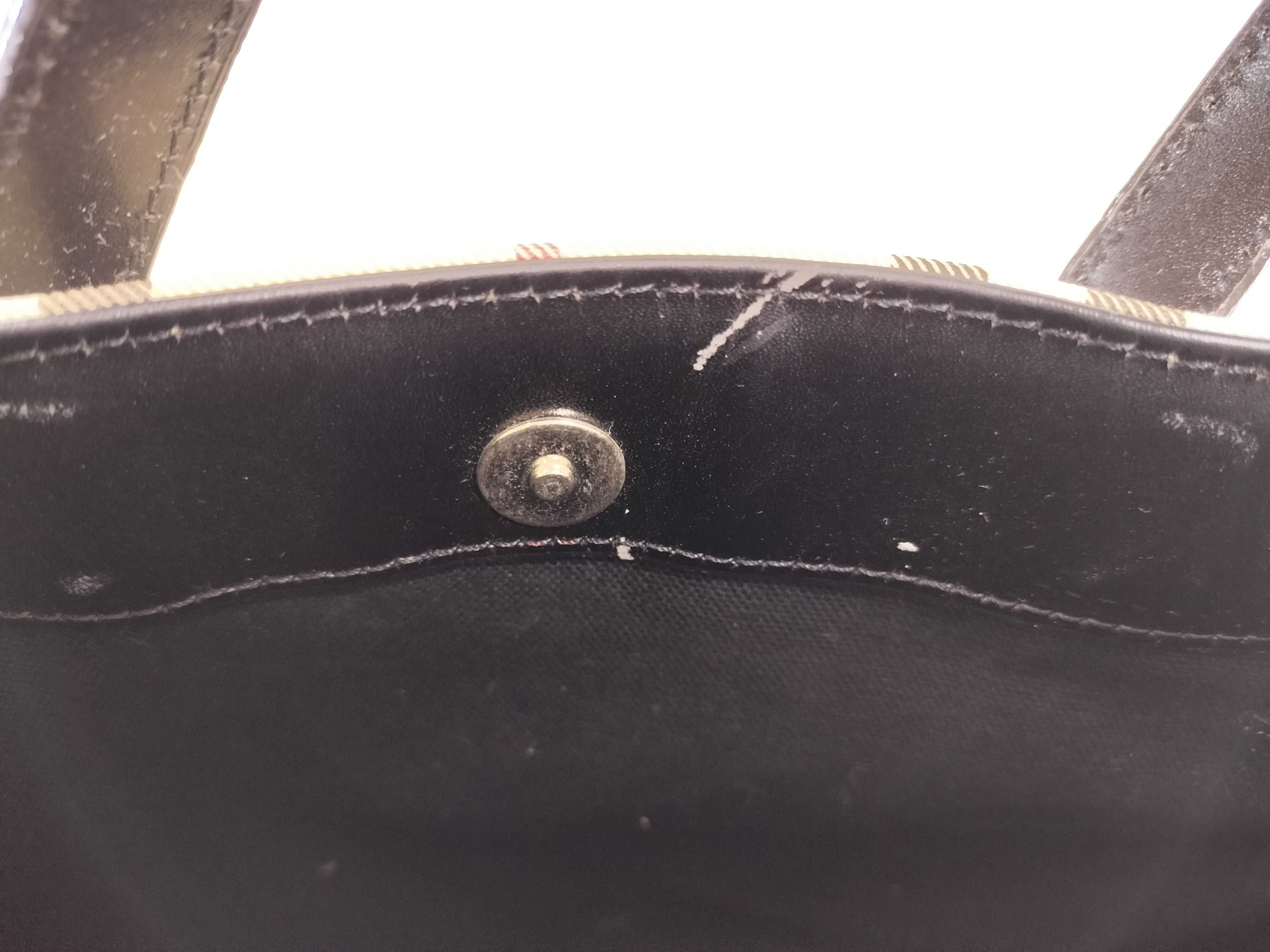 【水曜終了】(10702_0038)BURBERRY ノバチェック ハンドバッグ ブラック トートバッグ