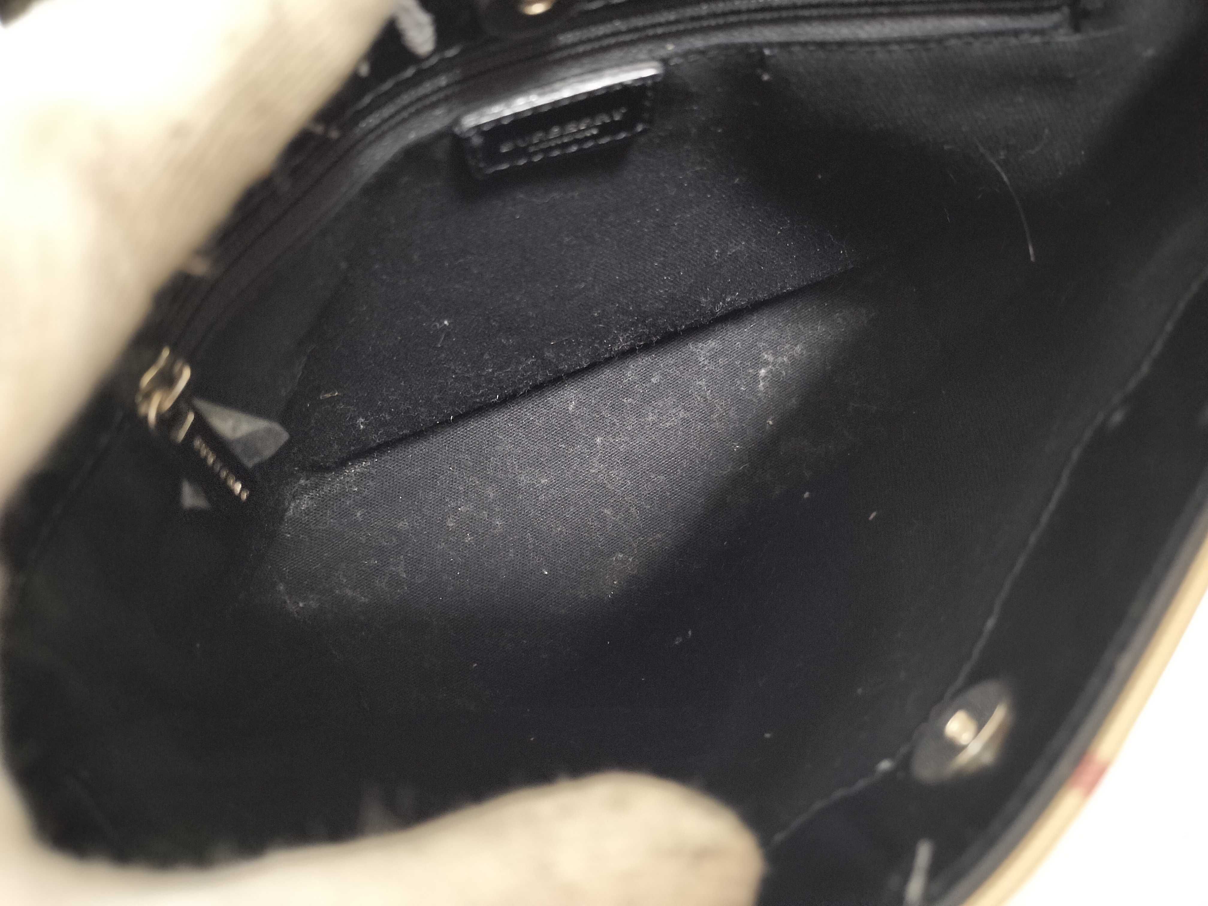 【水曜終了】(10702_0038)BURBERRY ノバチェック ハンドバッグ ブラック トートバッグ