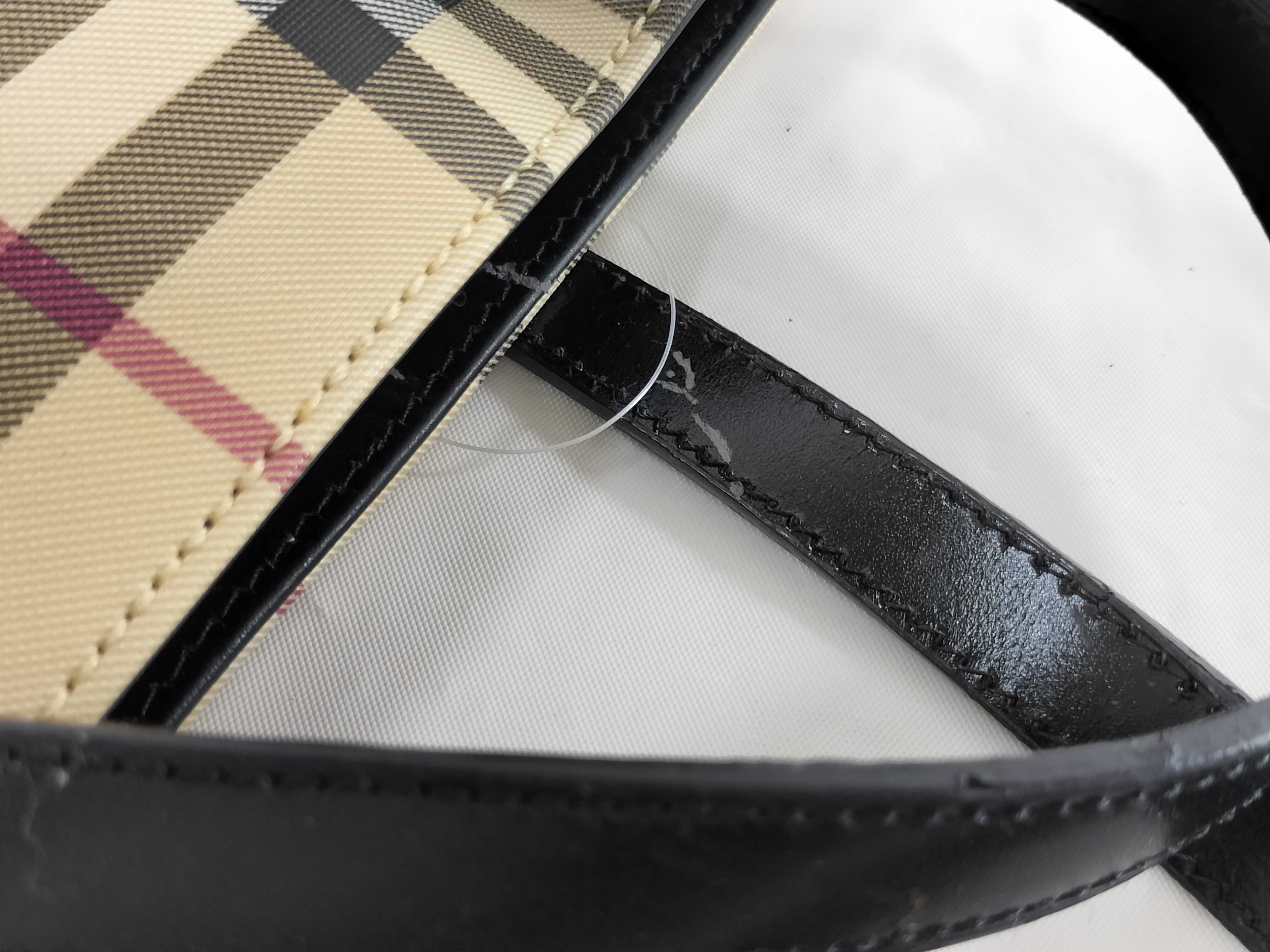 【水曜終了】(10702_0038)BURBERRY ノバチェック ハンドバッグ ブラック トートバッグ