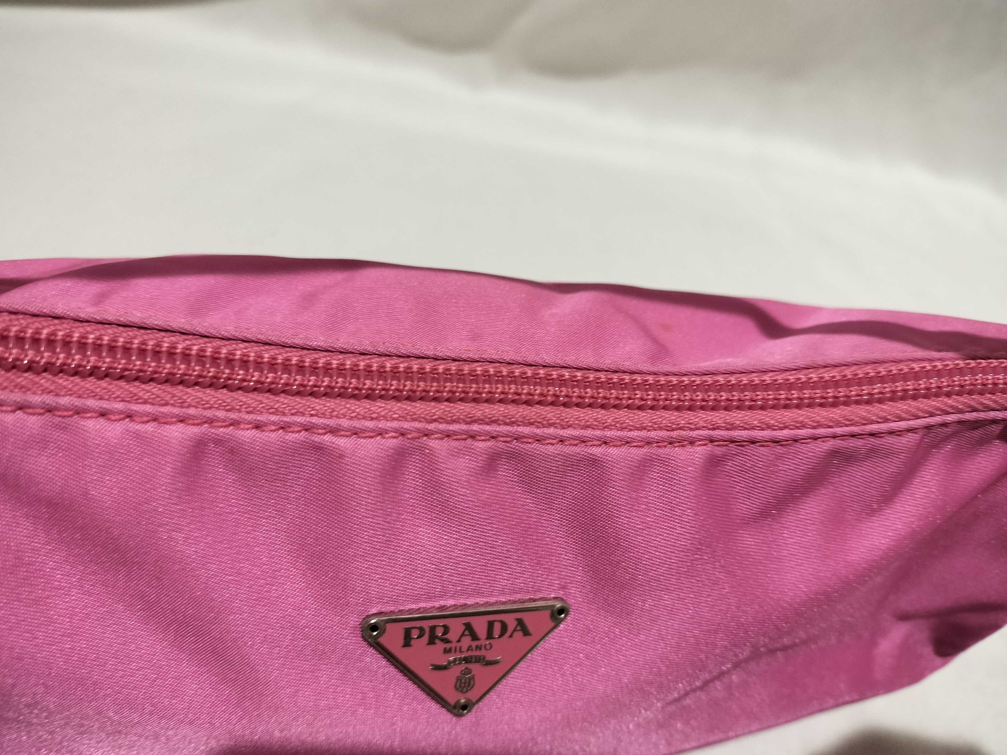 【水曜終了】(10709_0090)PRADA ナイロン ハンドバッグ ポーチ ピンク ハンドバッグ