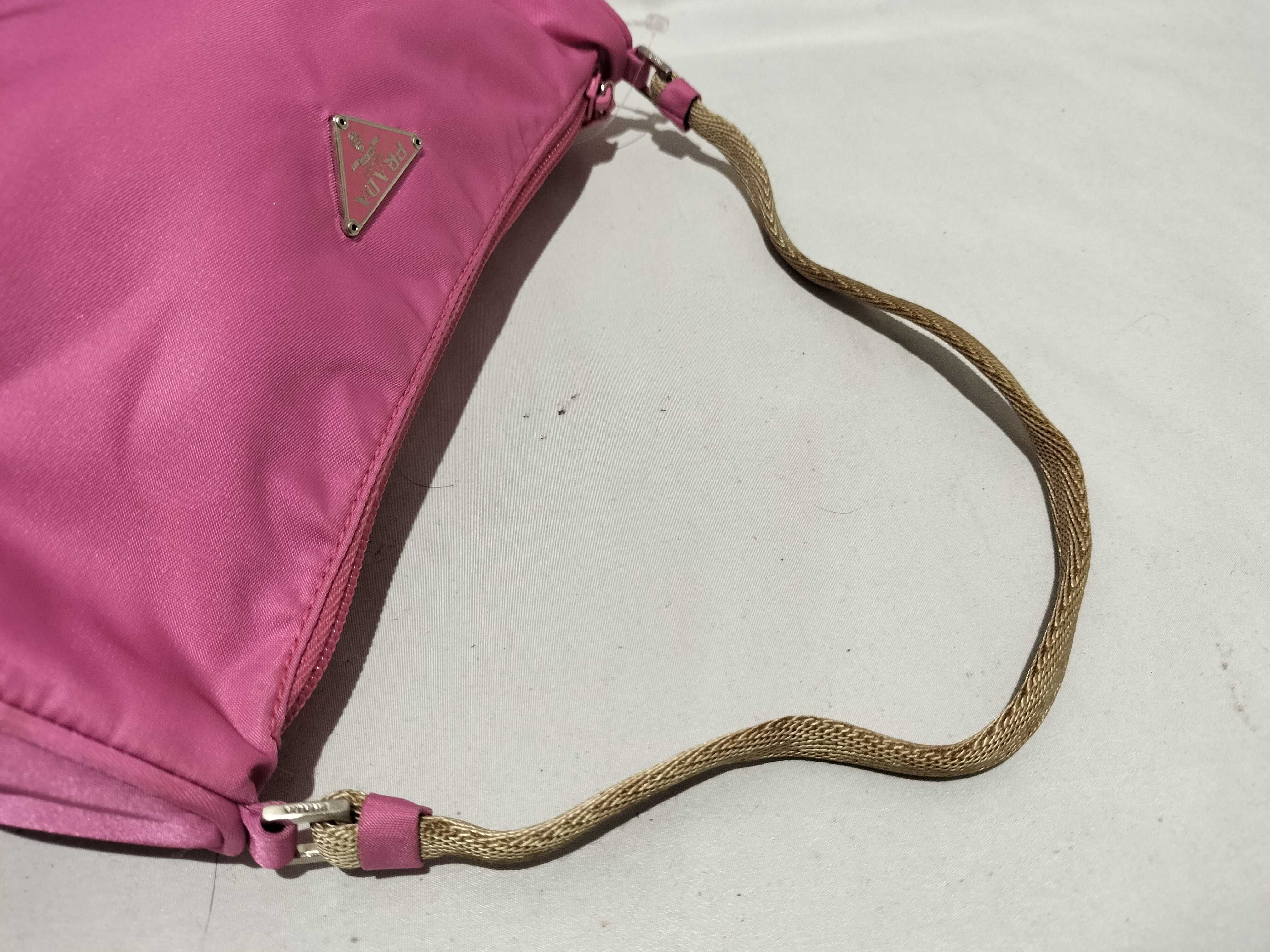 【水曜終了】(10709_0090)PRADA ナイロン ハンドバッグ ポーチ ピンク ハンドバッグ