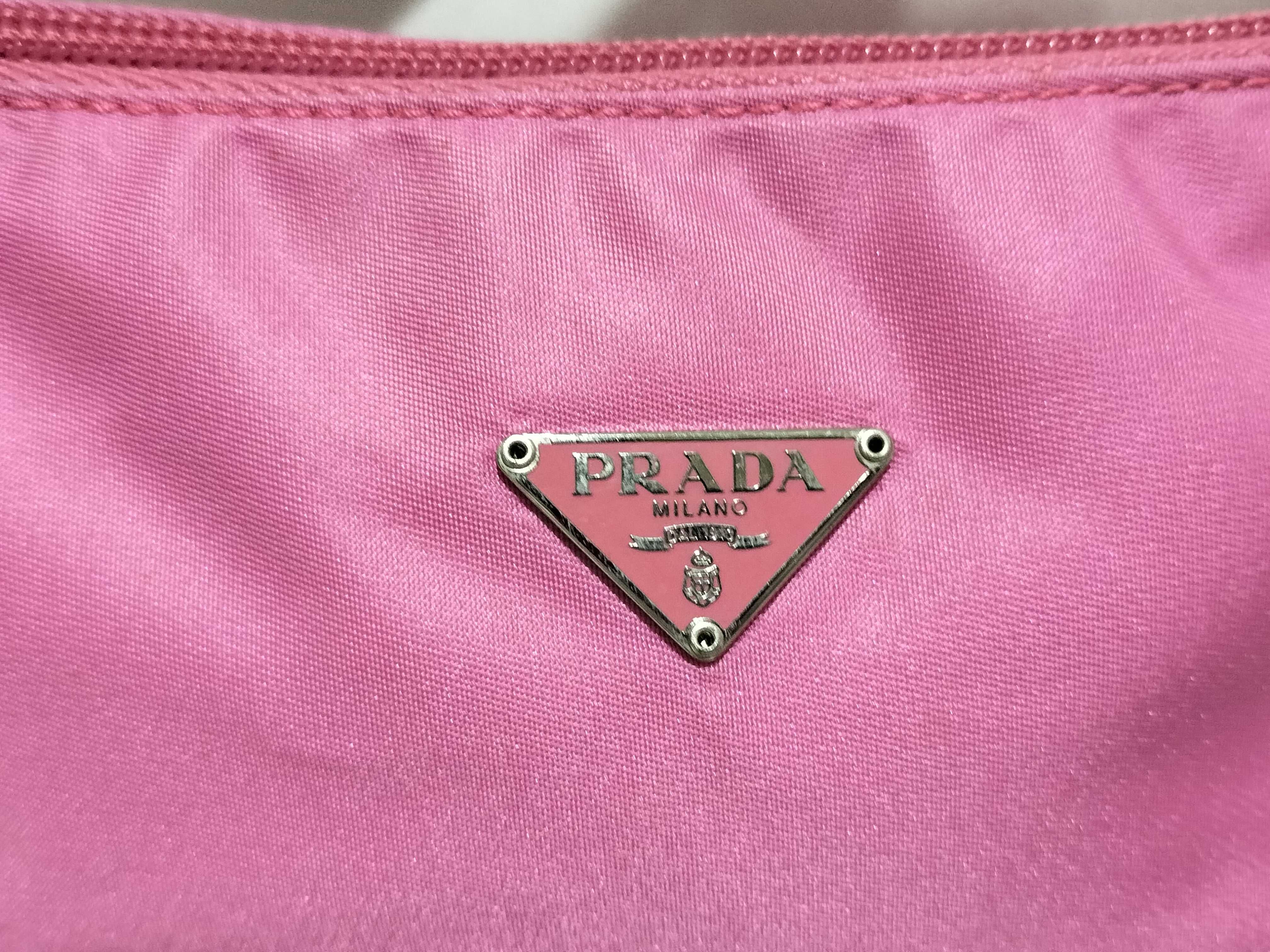 【水曜終了】(10709_0090)PRADA ナイロン ハンドバッグ ポーチ ピンク ハンドバッグ