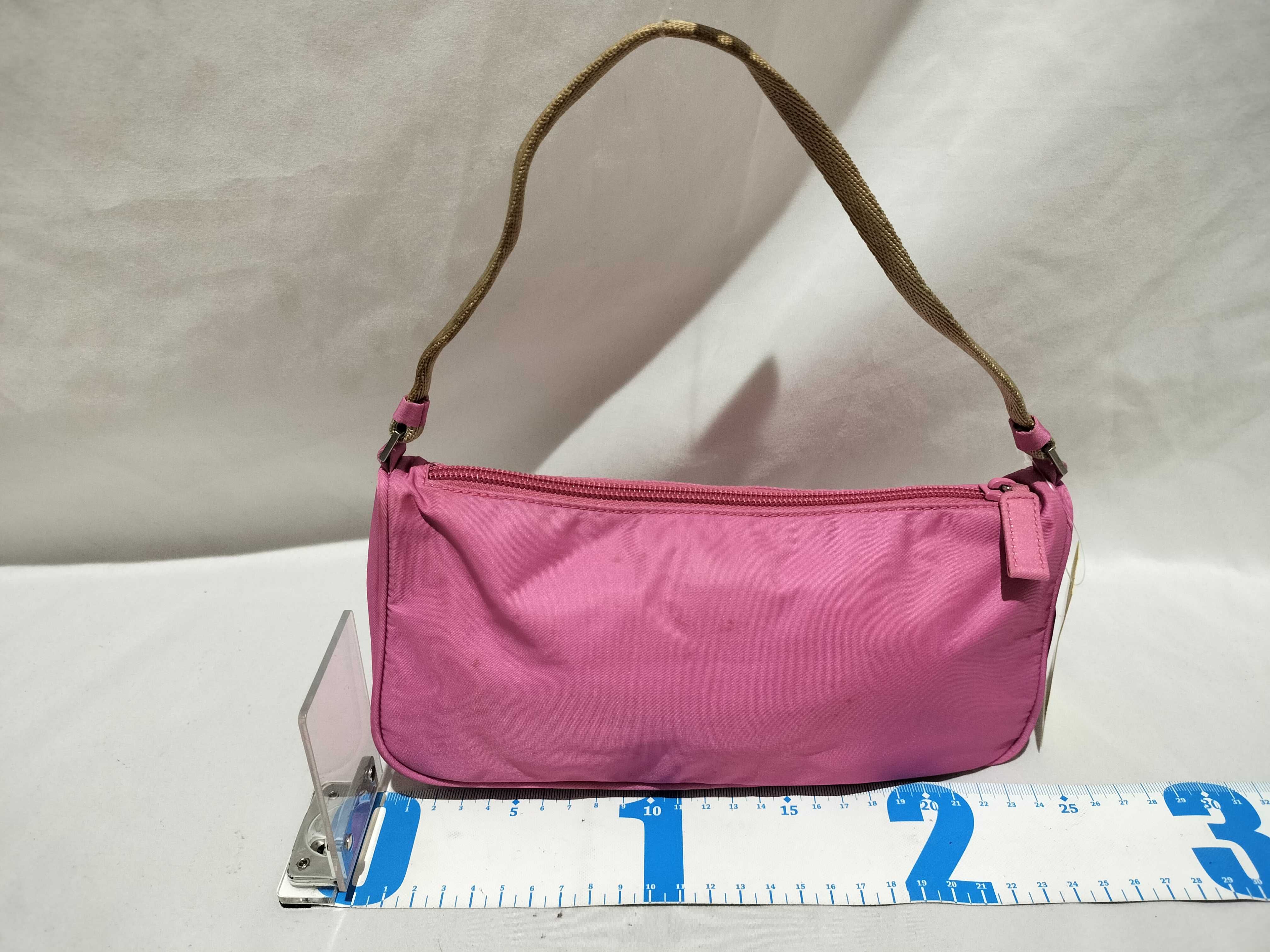 【水曜終了】(10709_0090)PRADA ナイロン ハンドバッグ ポーチ ピンク ハンドバッグ