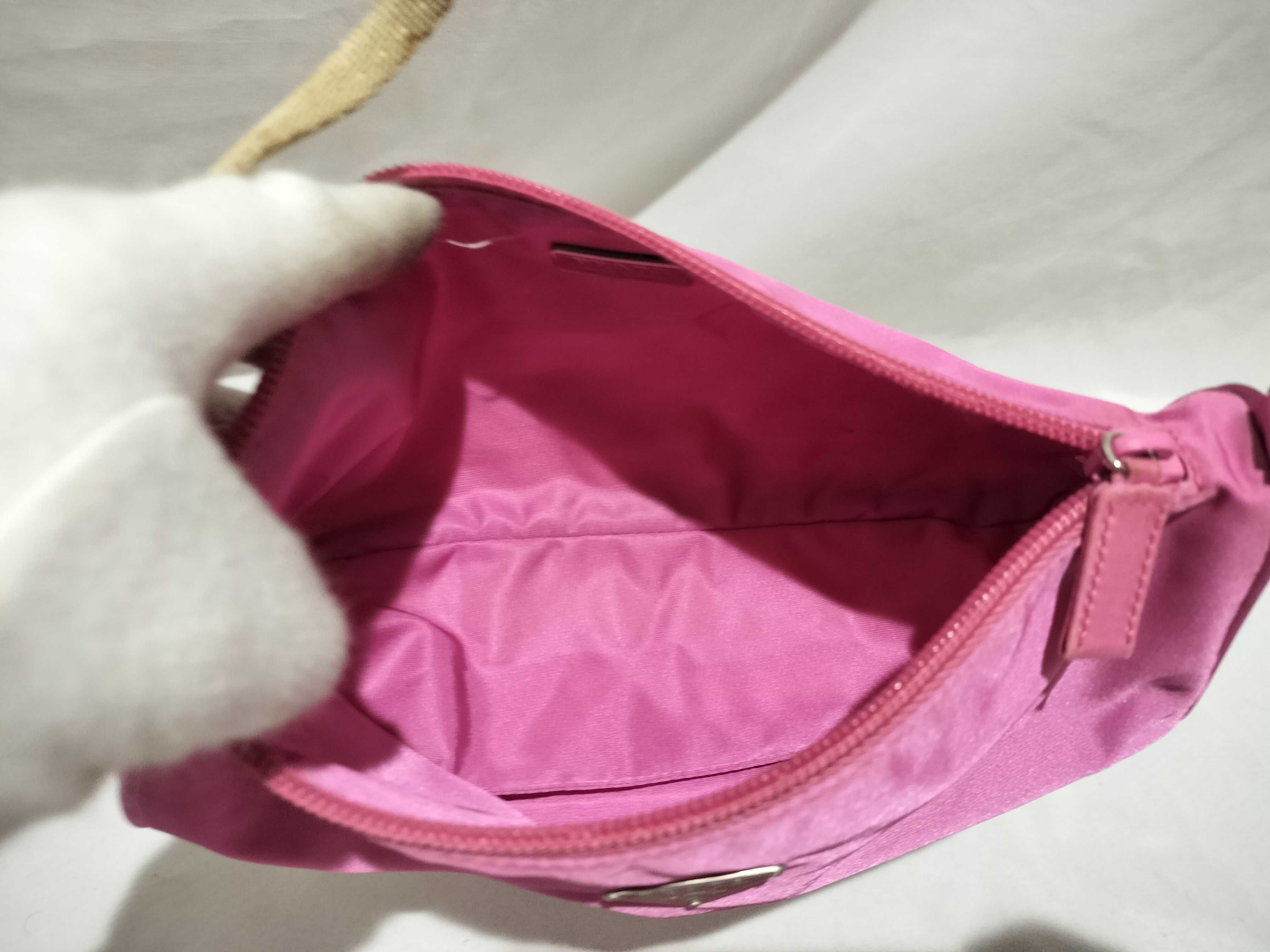 【水曜終了】(10709_0090)PRADA ナイロン ハンドバッグ ポーチ ピンク ハンドバッグ