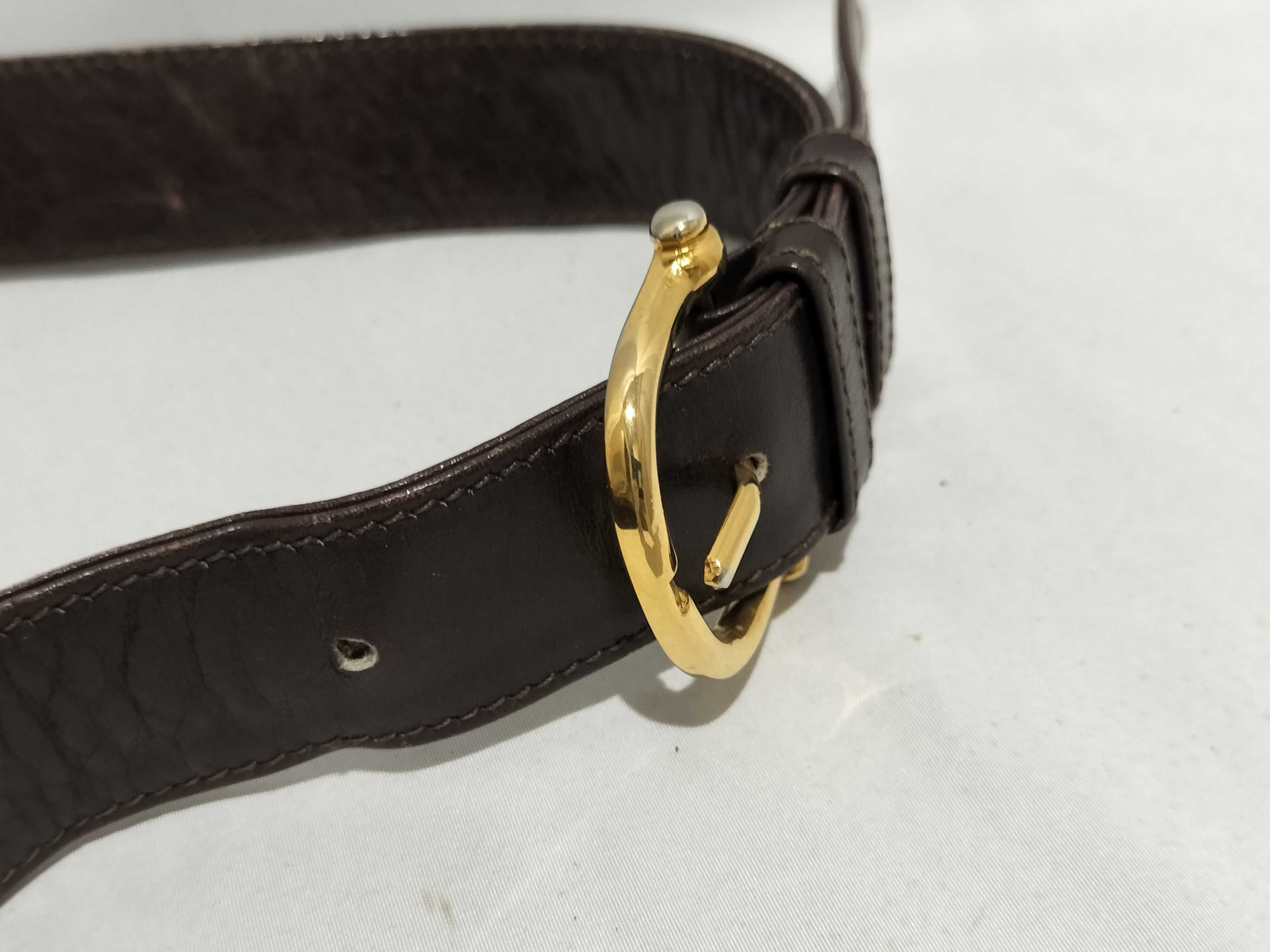 【水曜終了】(10709_0078)CELINE 馬車金具キャンバス×レザー ネイビーショルダー ショルダーバッグ