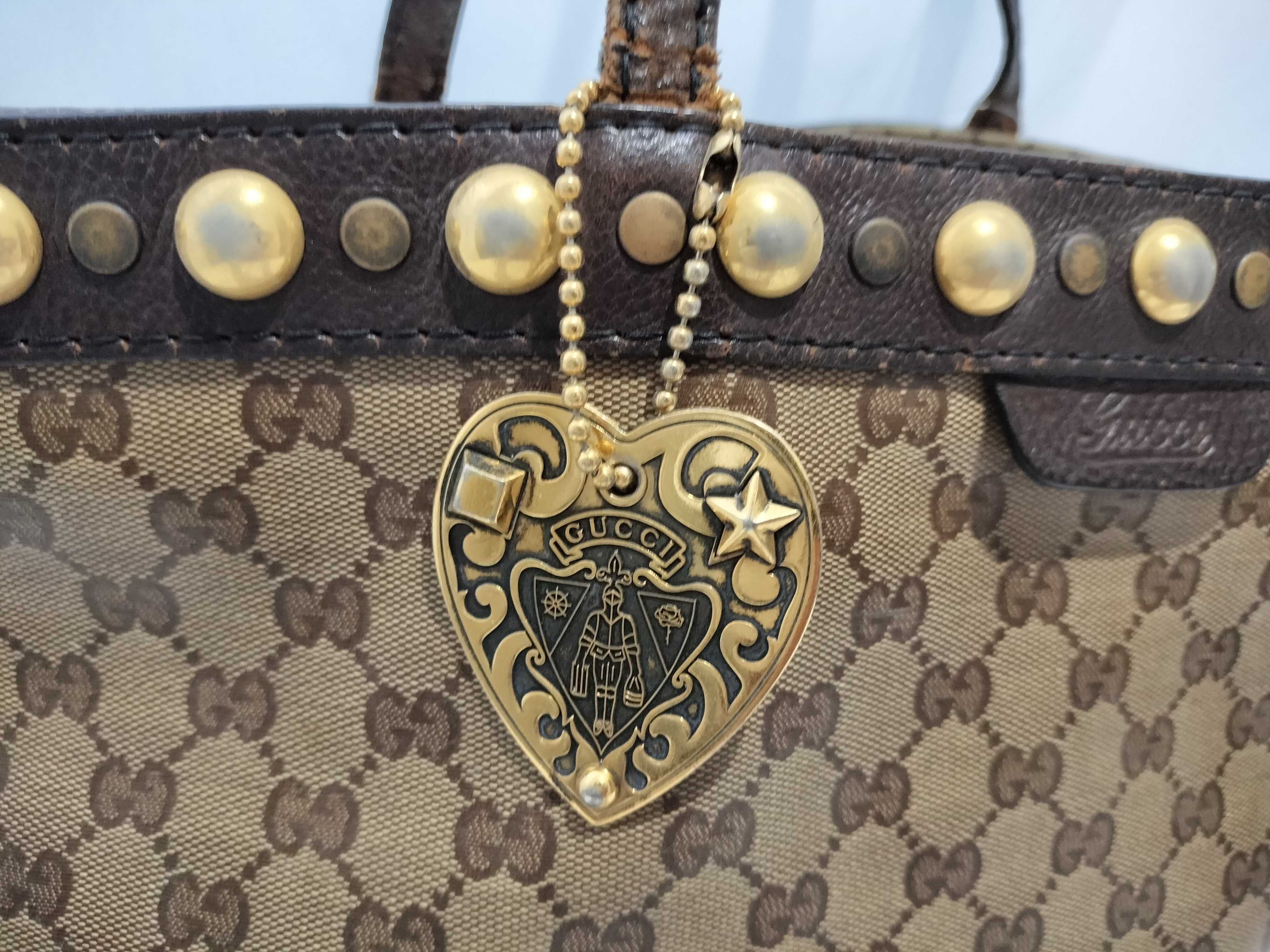 【水曜終了】(10709_0052)GUCCI GGクリスタル/207291/チャーム付き ハンドバッグ ハンドバッグ