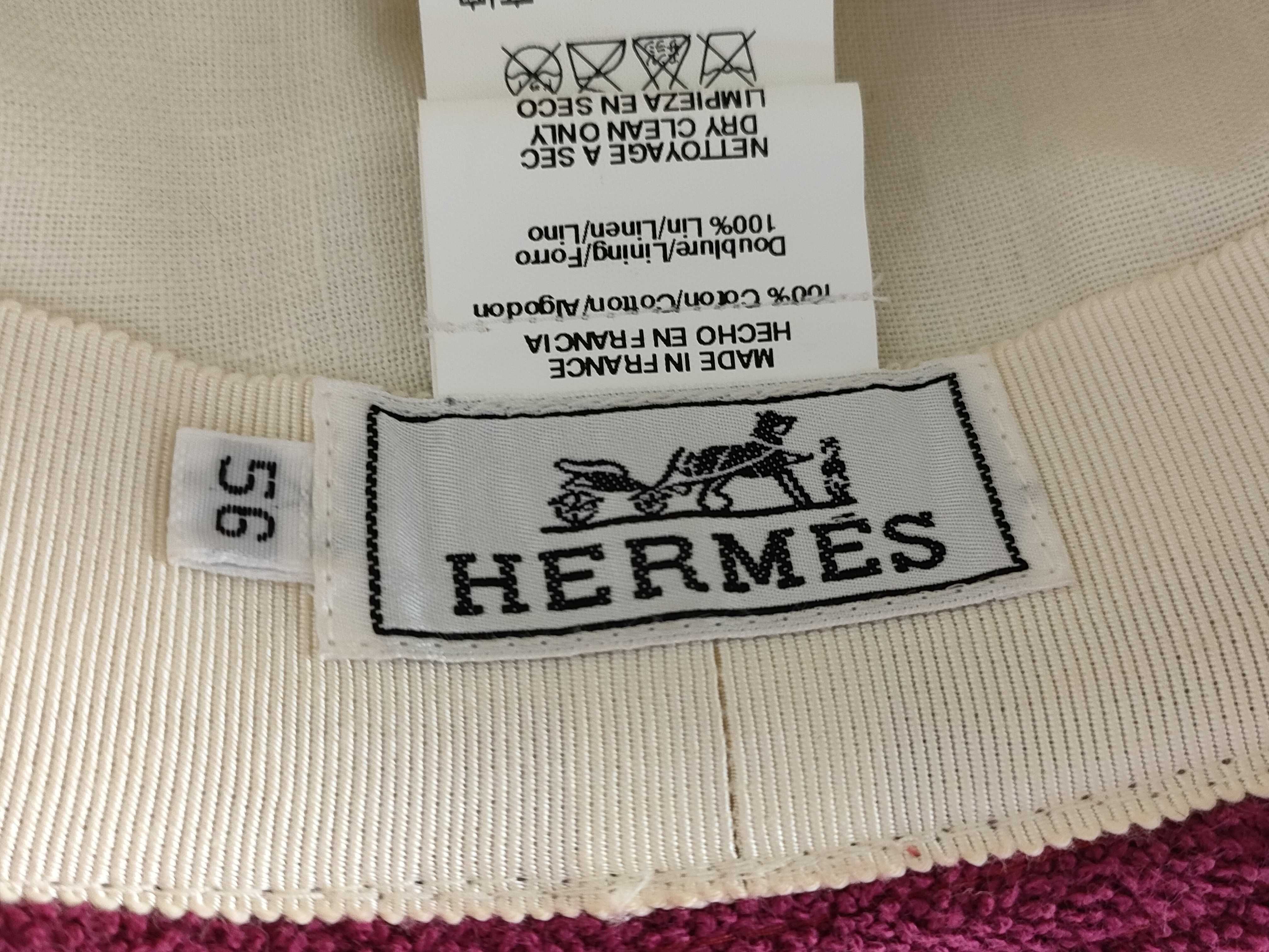 【水曜終了】(10695_0042)HERMES ハット帽 ピンク その他小物