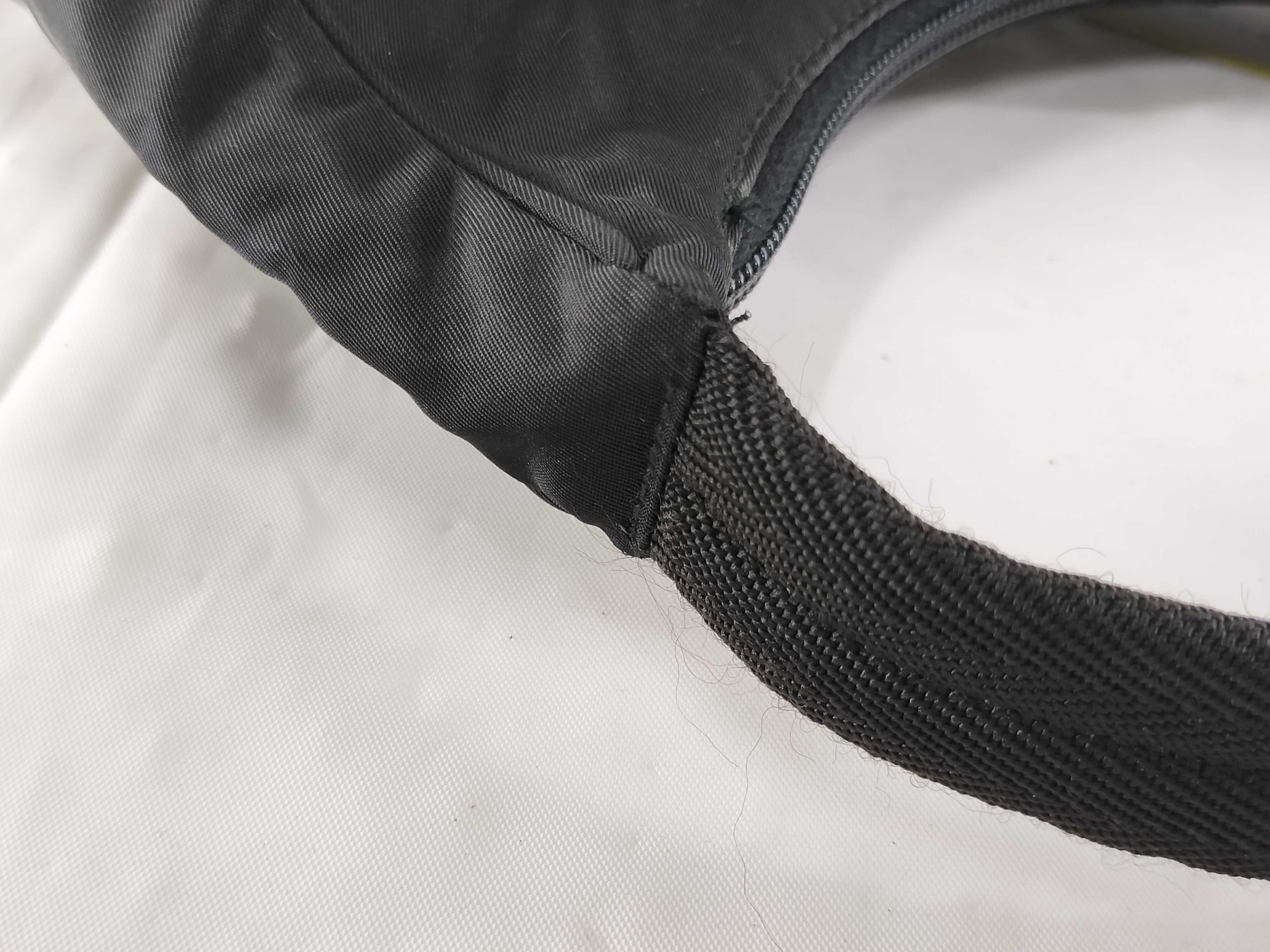 【水曜終了】(10709_0094)PRADA ナイロン ハーフムーン アクセサリーポーチ 保管ニオイ有 ブラック ショルダーバッグ