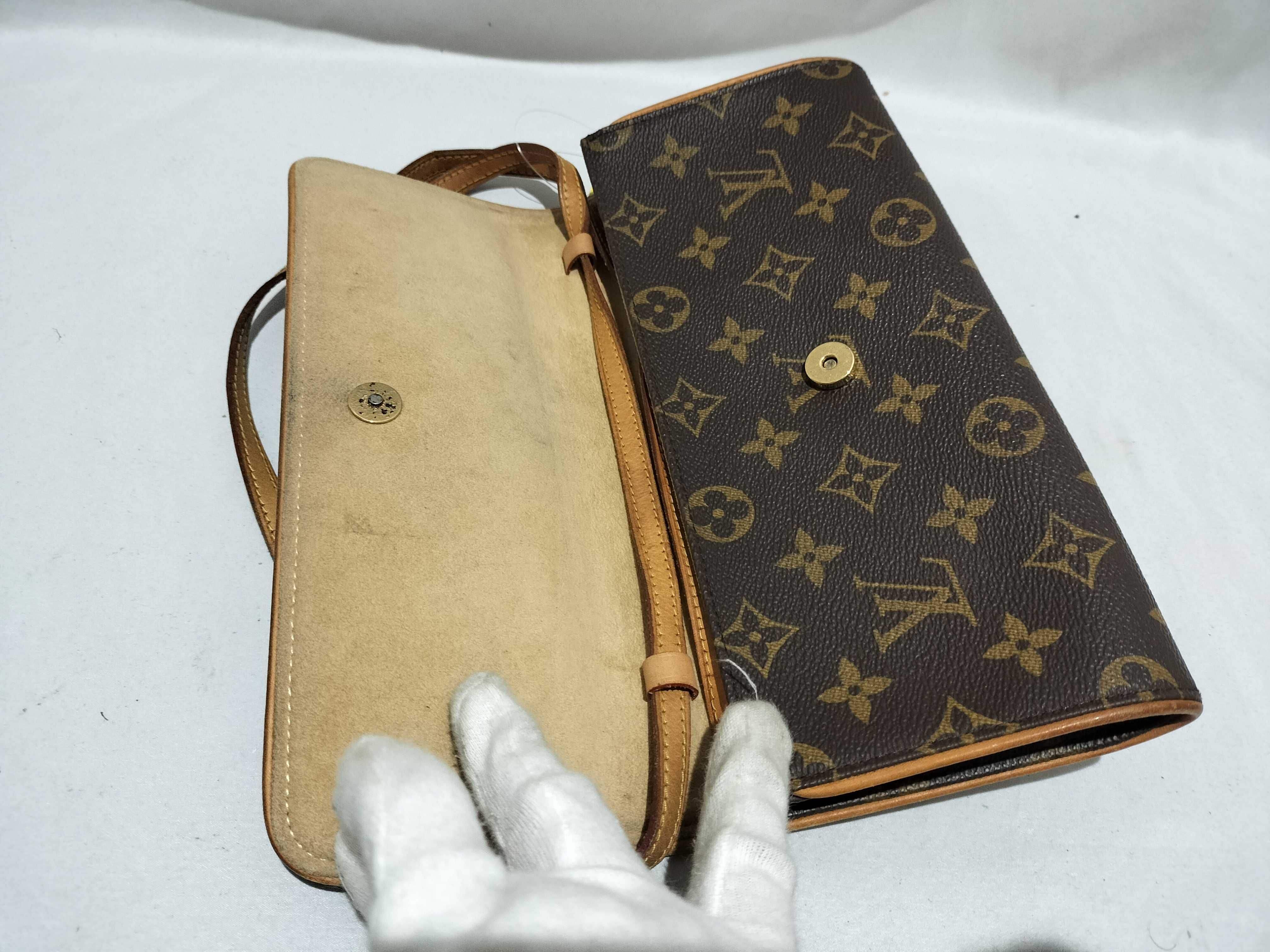 【水曜終了】(10708_0026)LOUIS VUITTON モノグラム M51852 ポシェットツインGM ショルダーバッグ