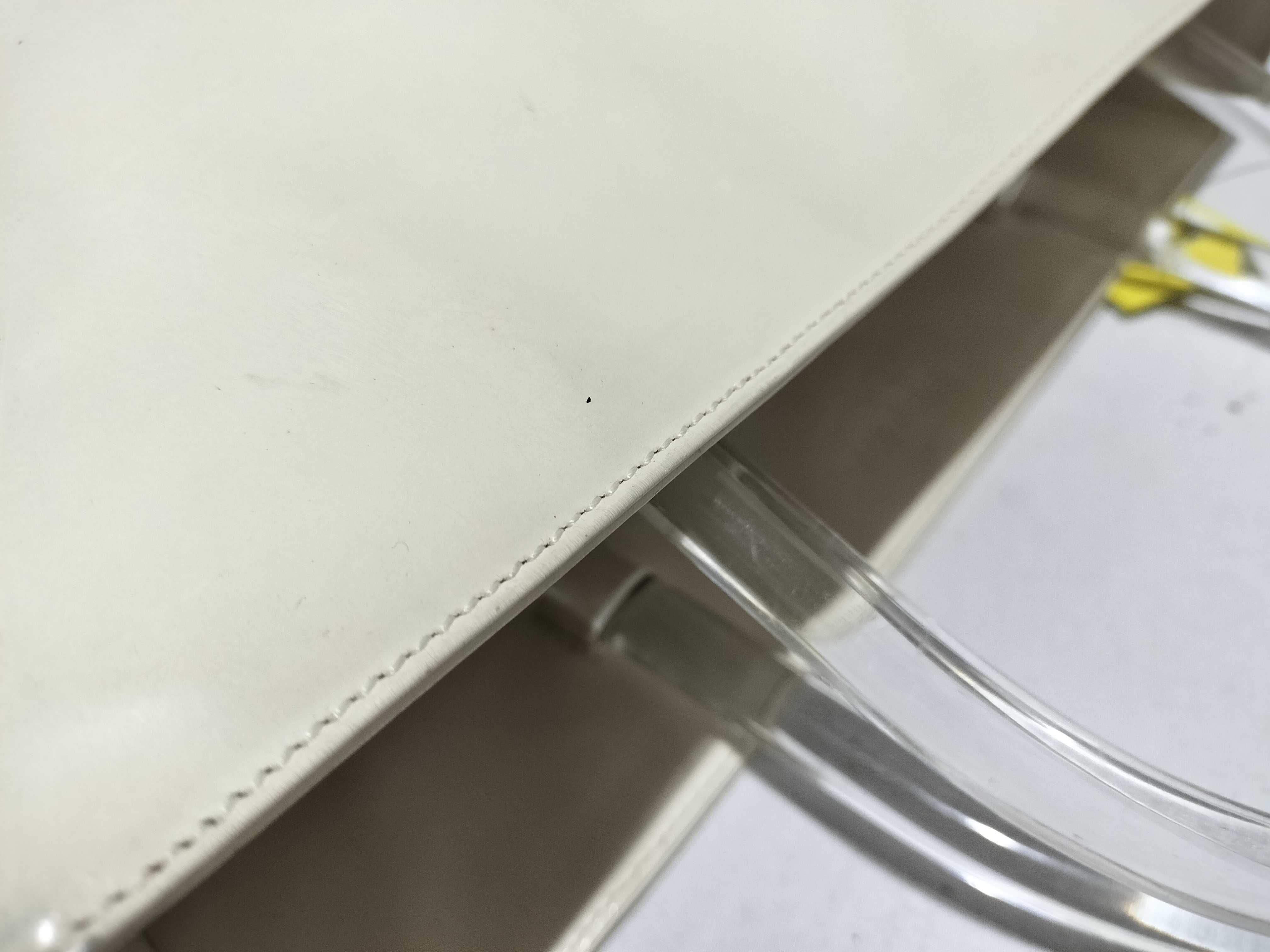 【水曜終了】(10709_0095)PRADA プラスチックハンドル パテント ハンドバッグ ハンドバッグ