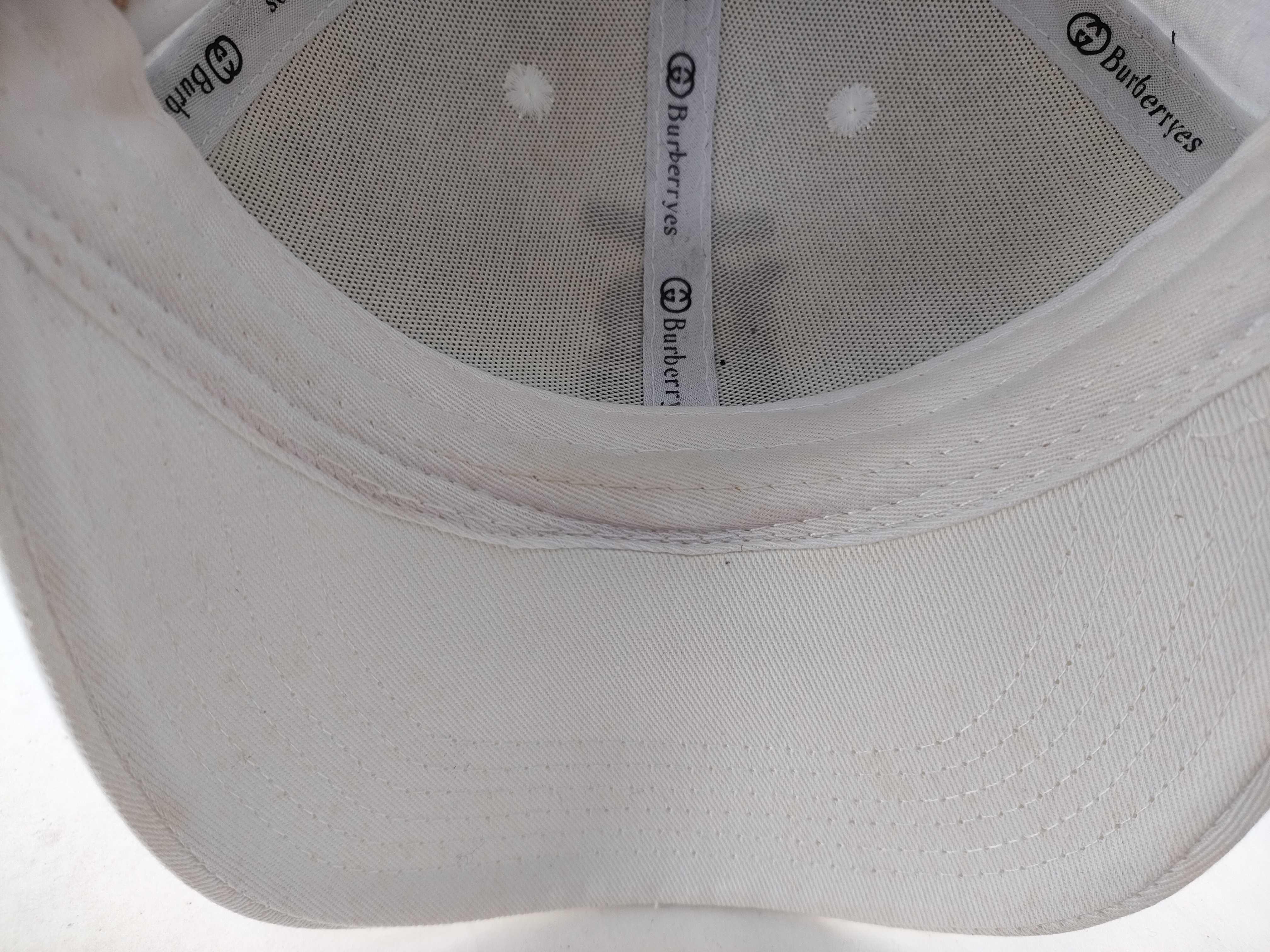 【水曜終了】(10700_0052)BURBERRY ホワイト キャップ その他小物