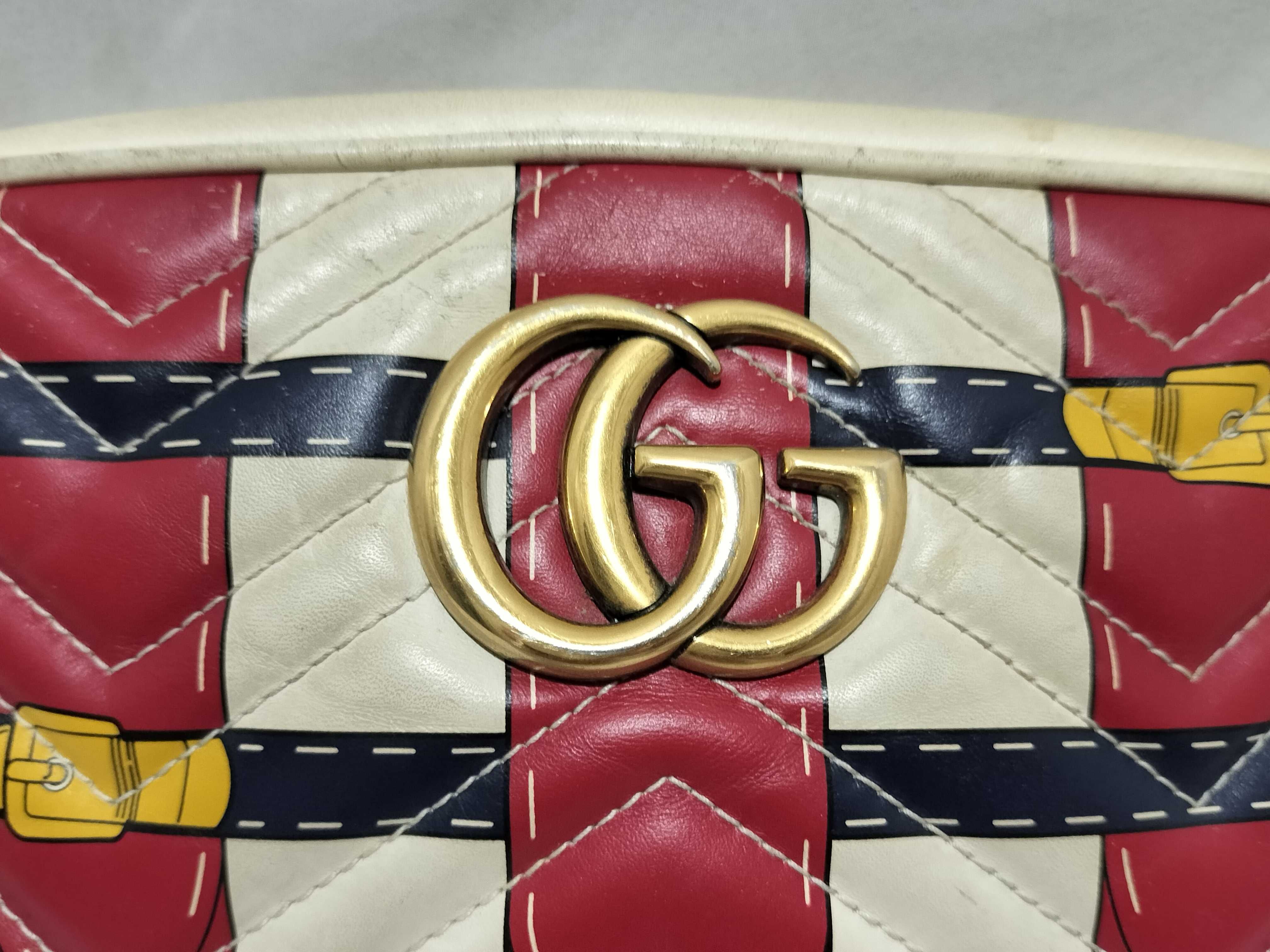 【水曜終了】(10699_0037)GUCCI GG GGマーモント ショルダー 44763 ベルトデザイン ショルダーバッグ