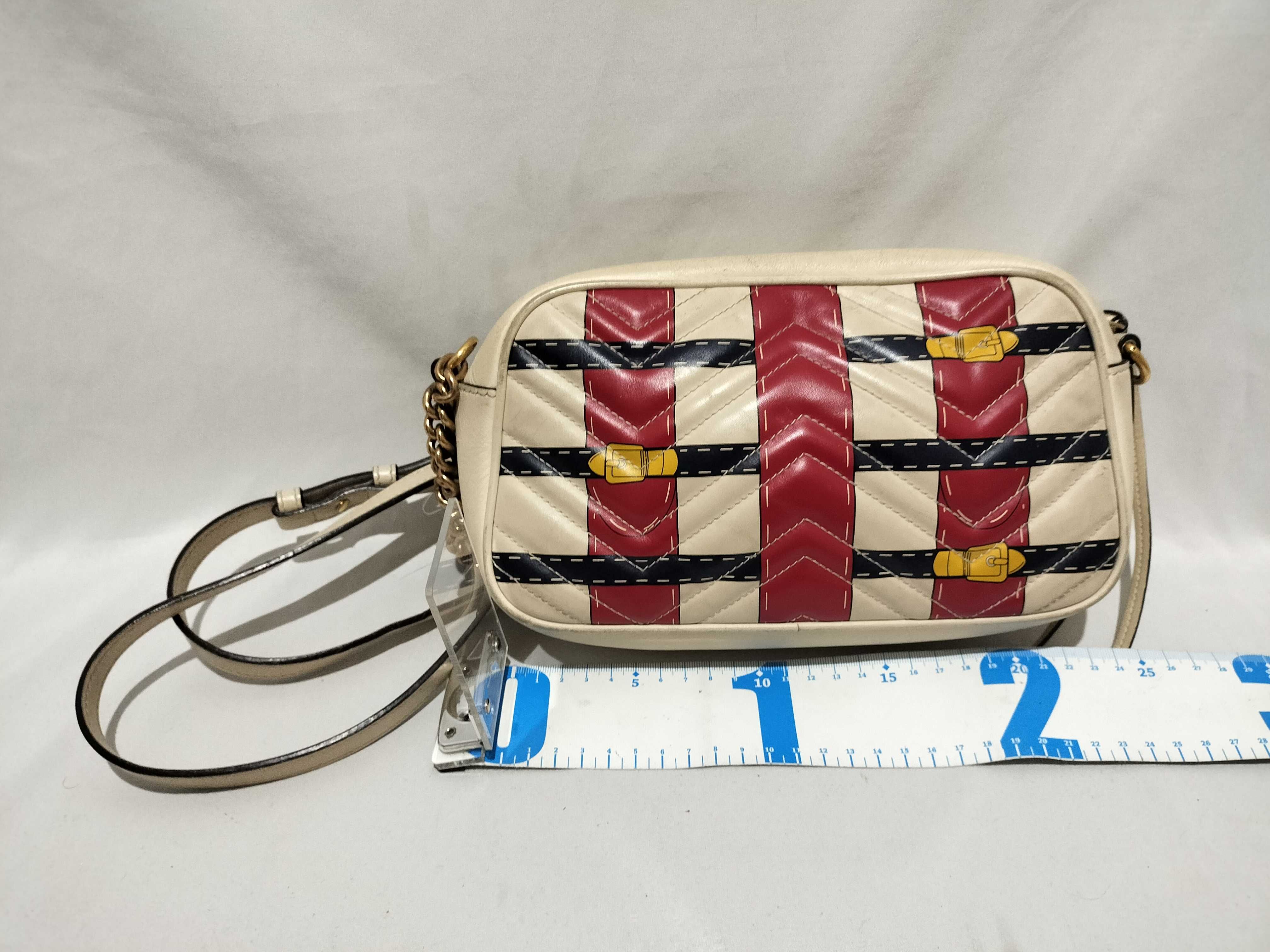 【水曜終了】(10699_0037)GUCCI GG GGマーモント ショルダー 44763 ベルトデザイン ショルダーバッグ