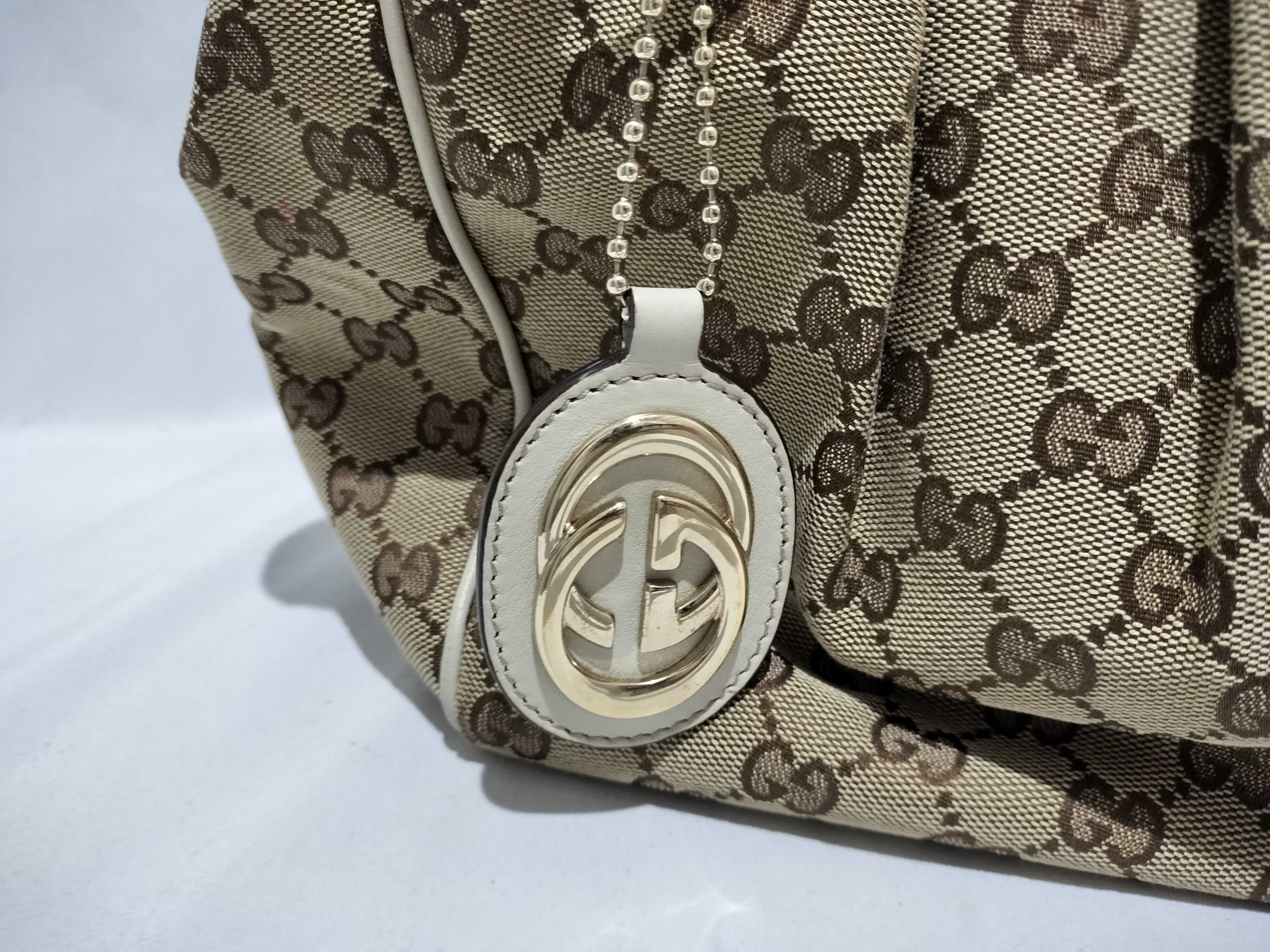【水曜終了】(10709_0017)GUCCI GGキャンバス 211944 スーキー ハンドバッグ
