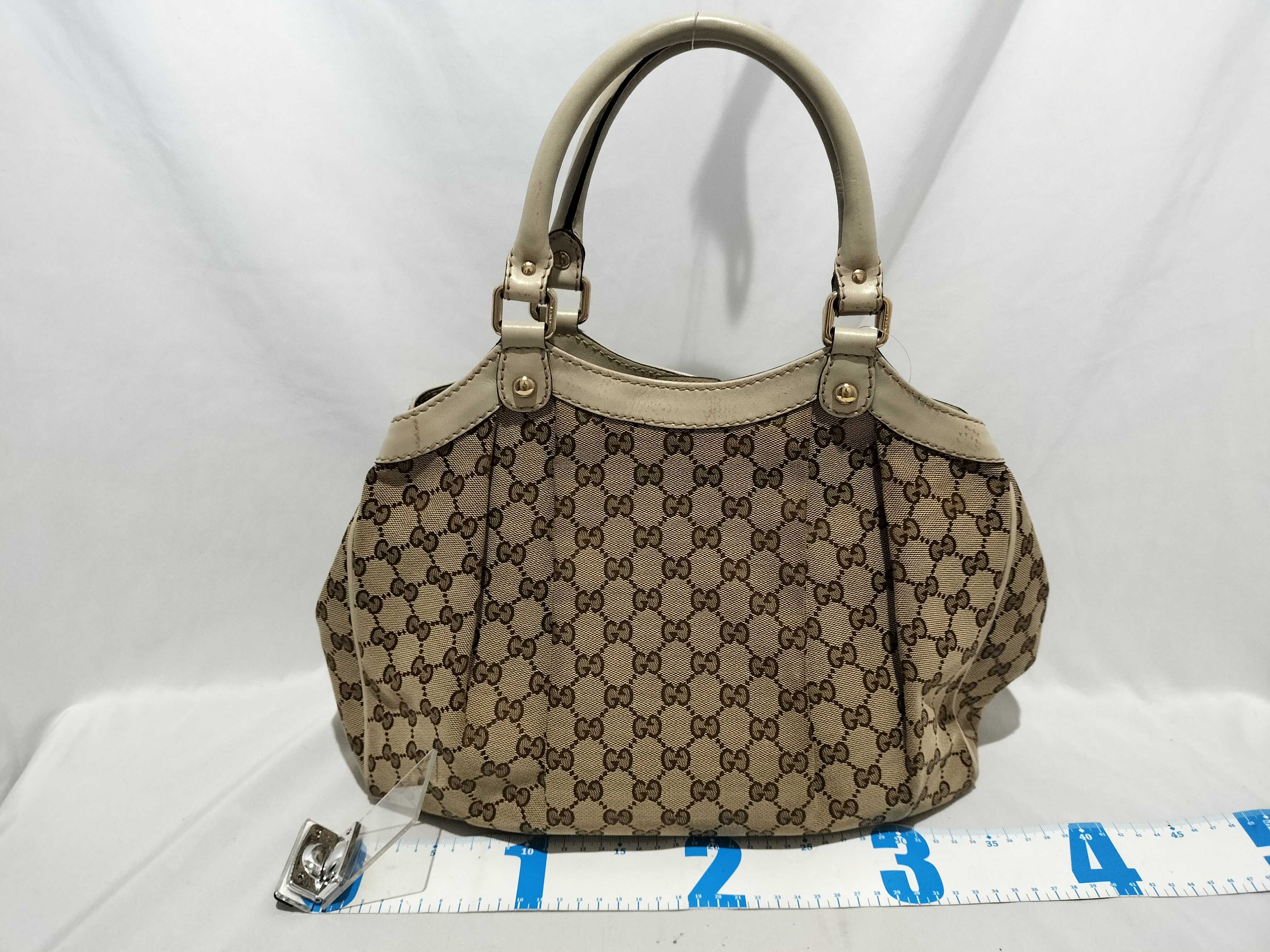 【水曜終了】(10709_0017)GUCCI GGキャンバス 211944 スーキー ハンドバッグ