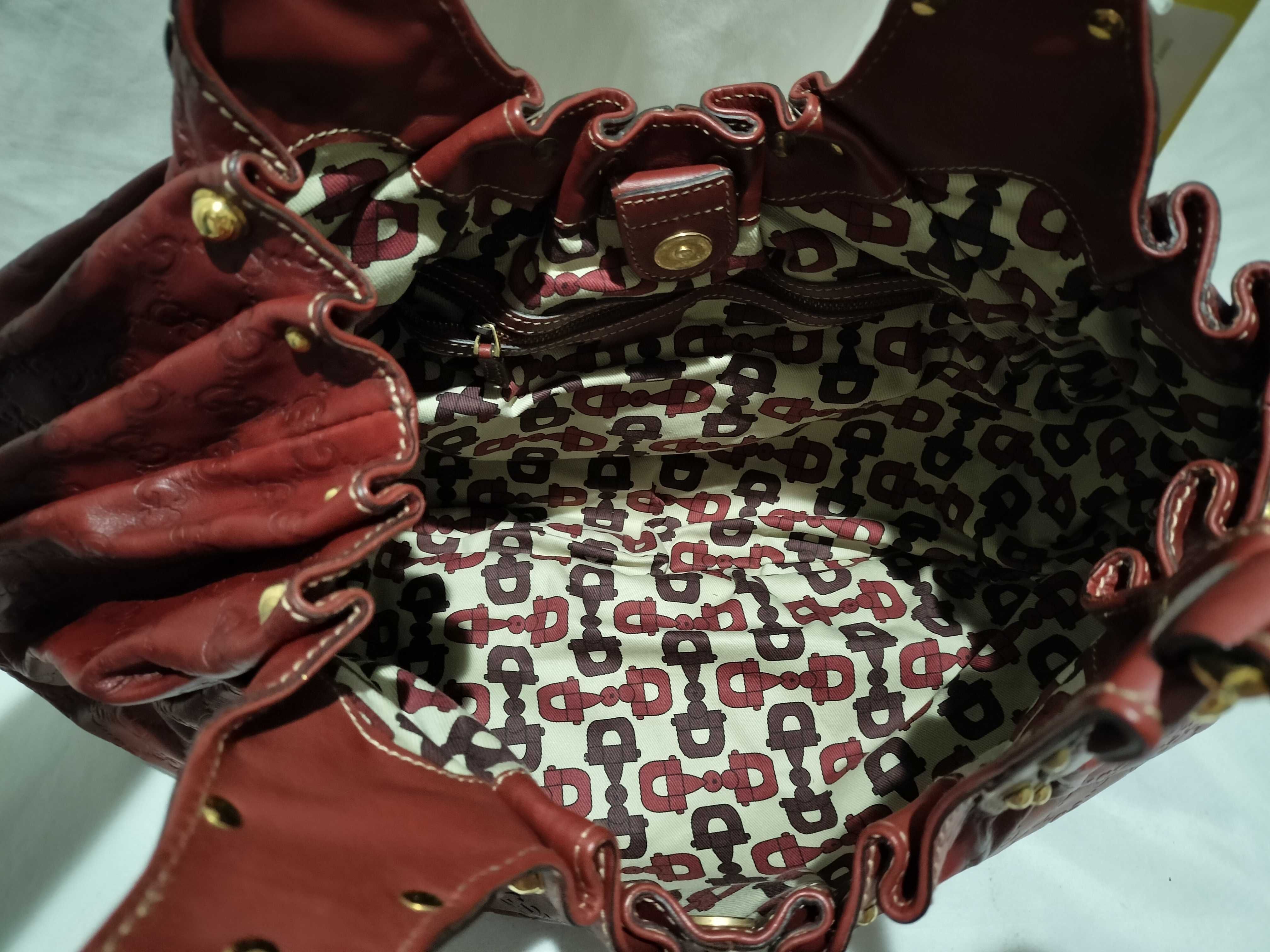 【水曜終了】(10698_0019)GUCCI グッチシマ トートバッグ レッド203623 ハンドバッグ