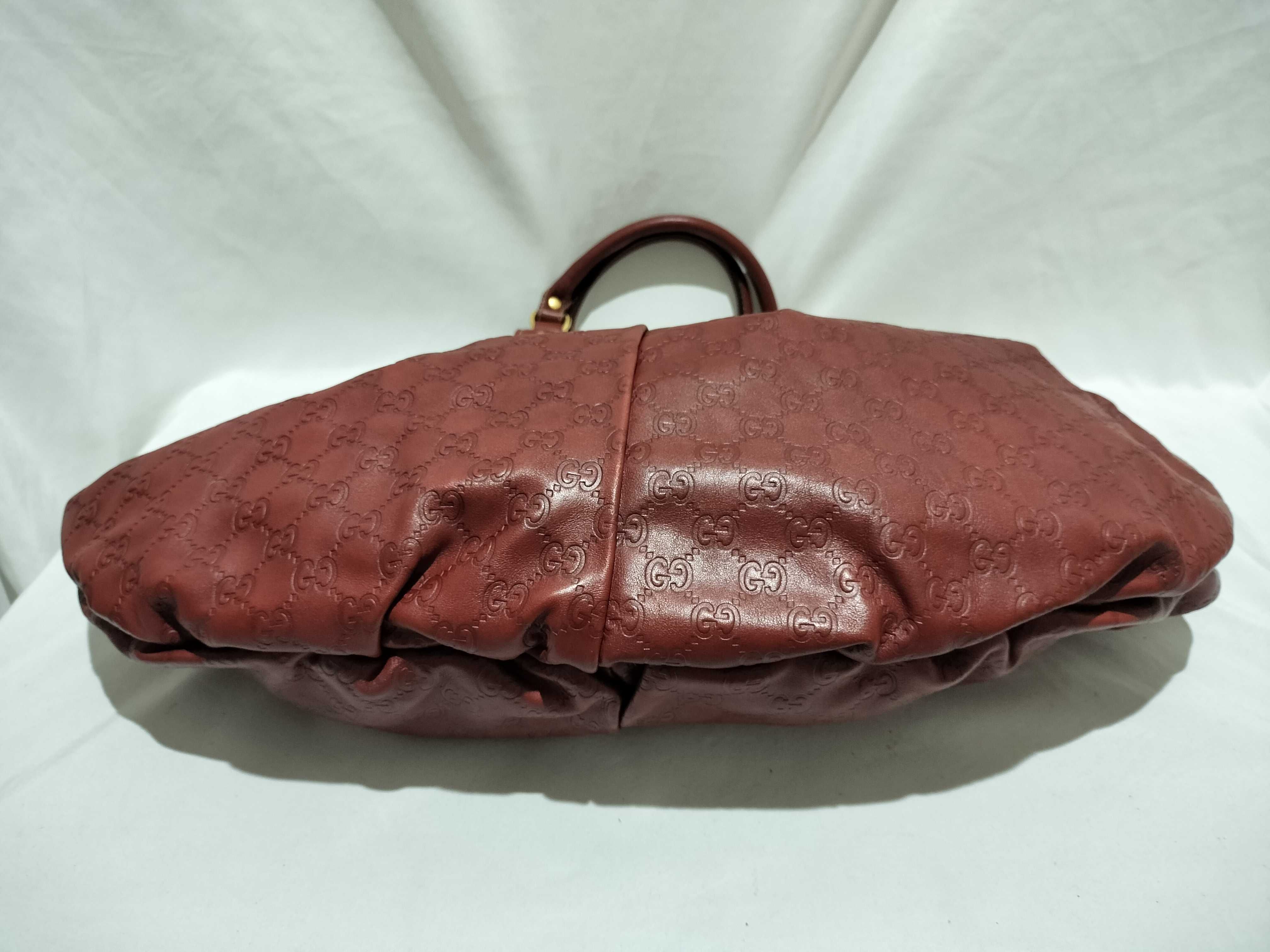 【水曜終了】(10698_0019)GUCCI グッチシマ トートバッグ レッド203623 ハンドバッグ