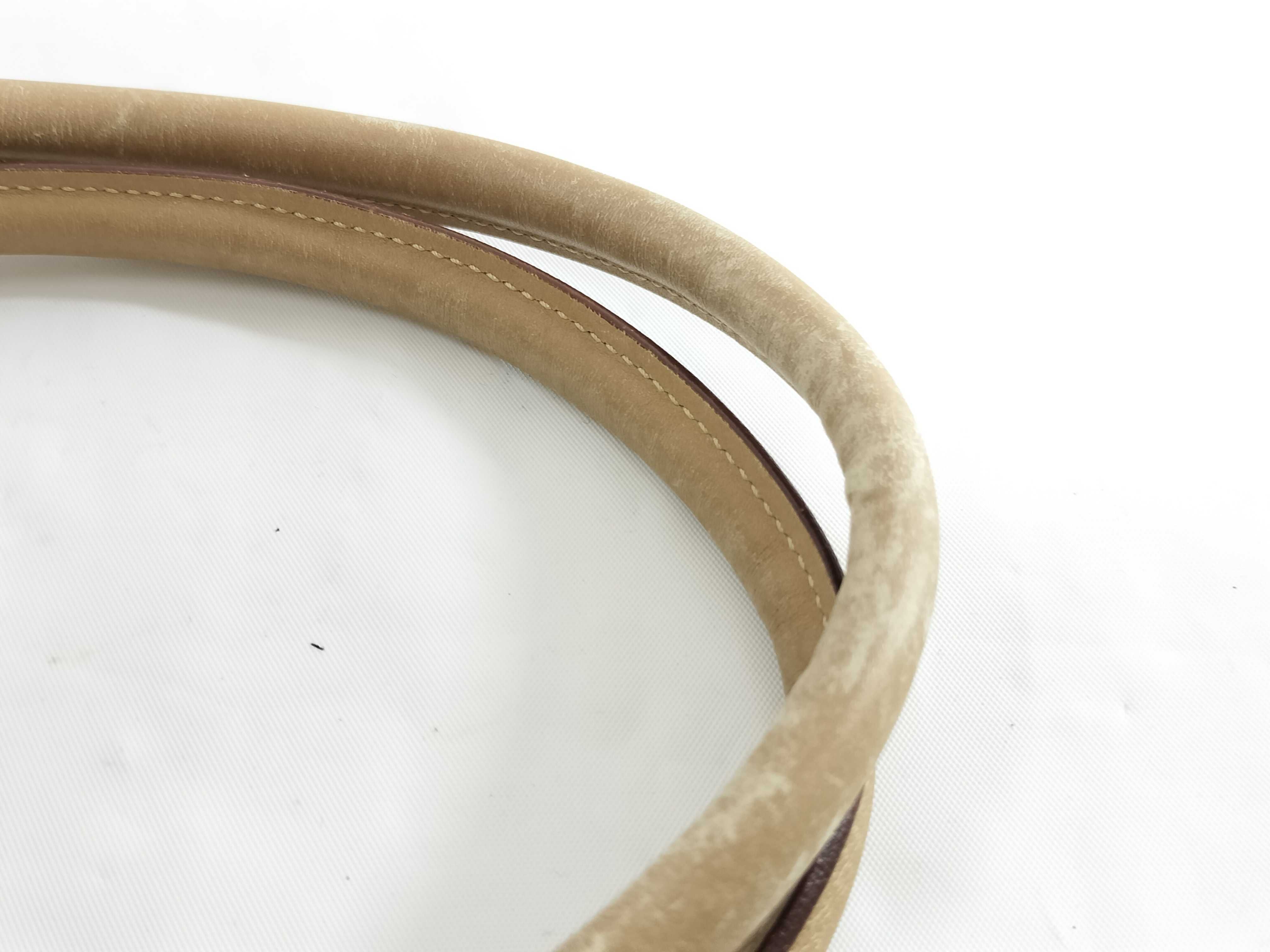 【水曜終了】(10709_0096)PRADA ナイロン ナイロン×レザー ベージュ トートバッグ