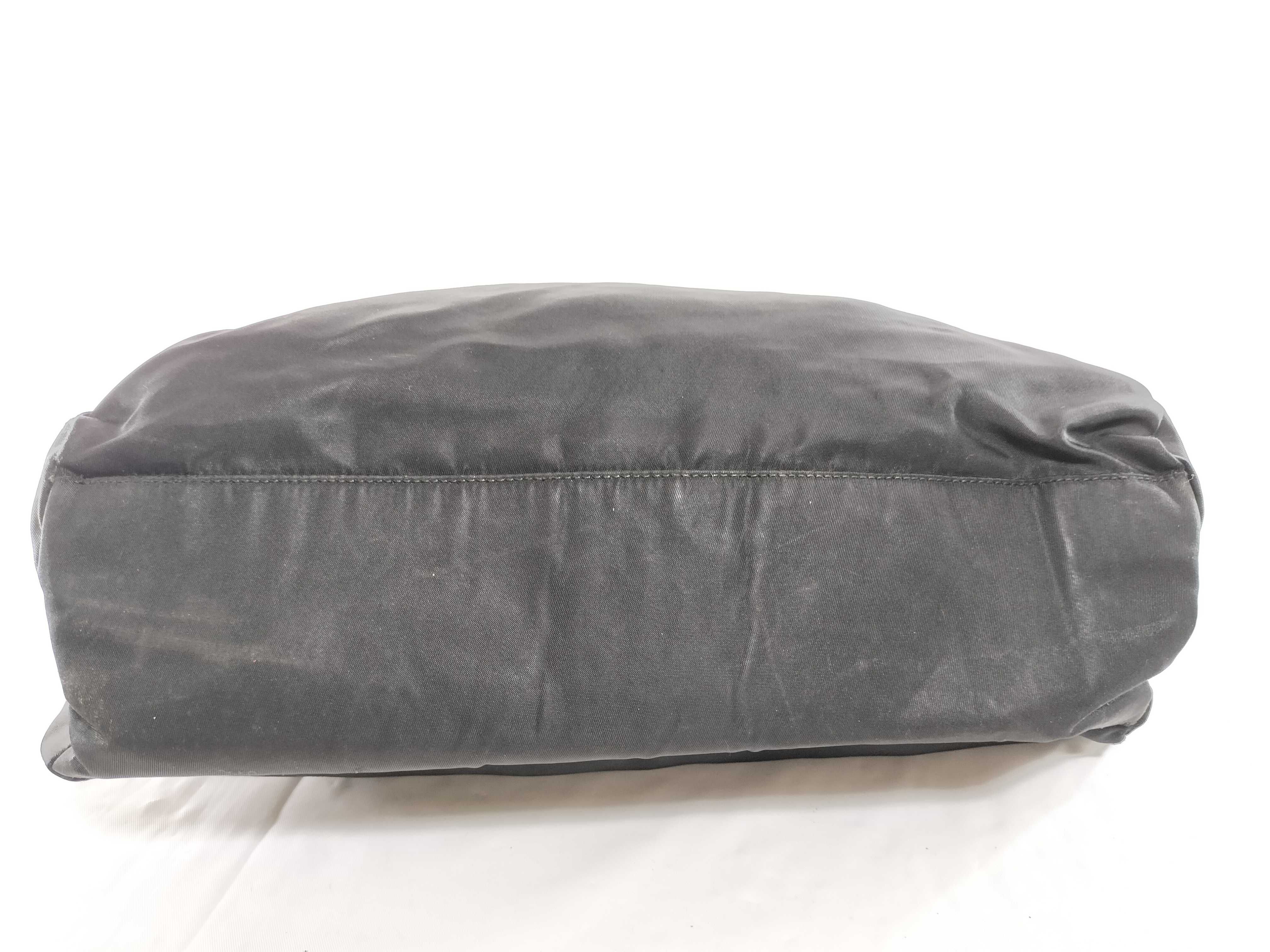 【水曜終了】(10709_0101)PRADA ナイロン 黒 マチ無し ハンド トートバッグ