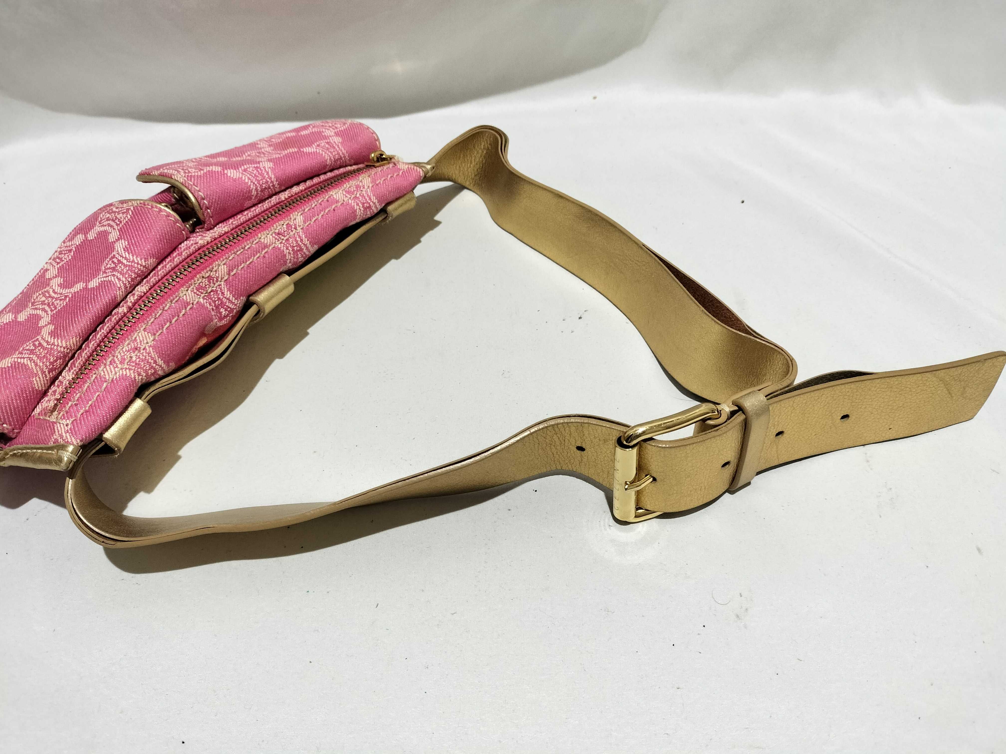 【水曜終了】(10709_0079)CELINE ウエストポーチ キャンバス ウエストバッグ