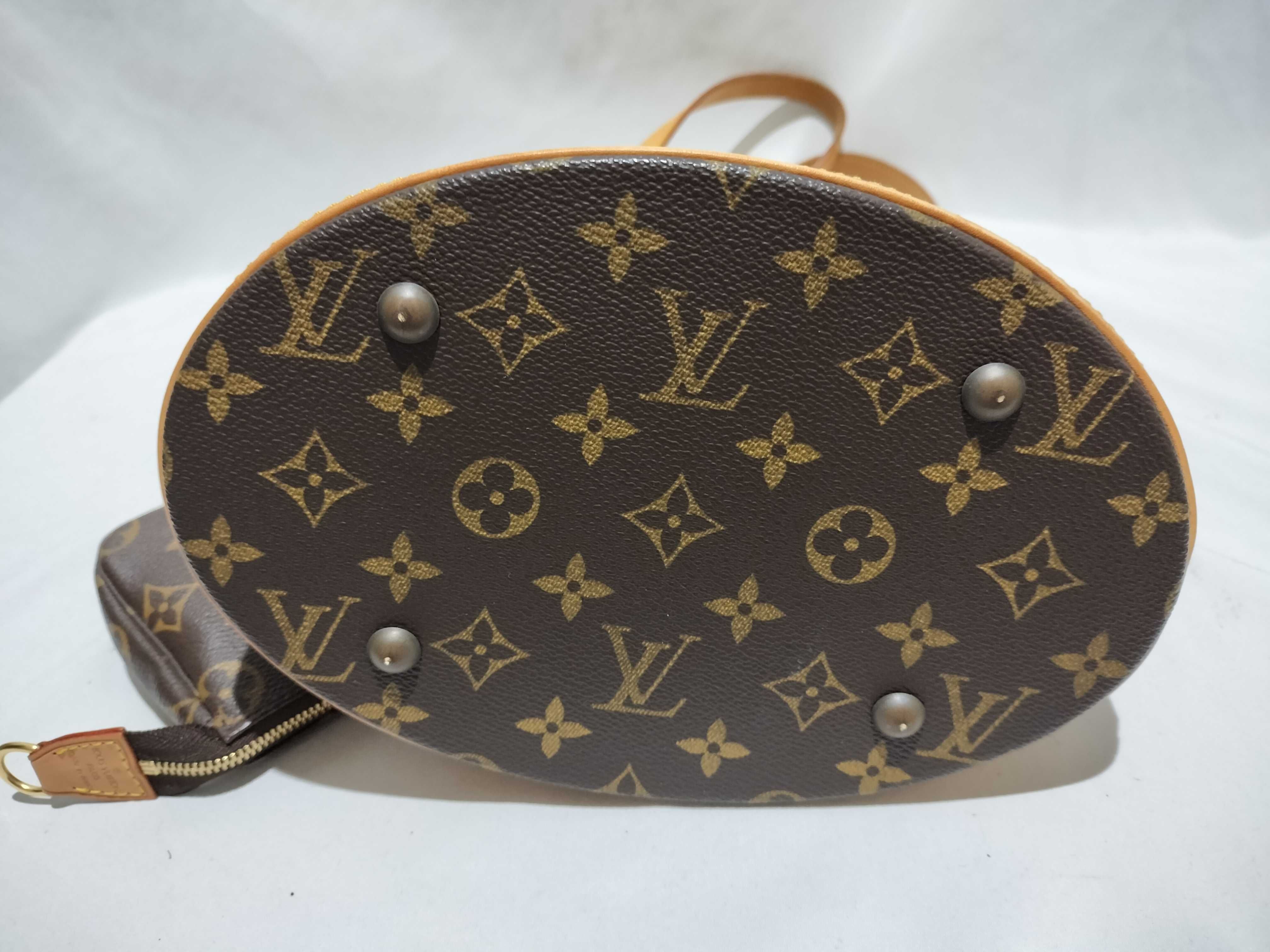 【水曜終了】(10708_0047)LOUIS VUITTON モノグラム M42238 プチ・バケット ポーチ付き トートバッグ