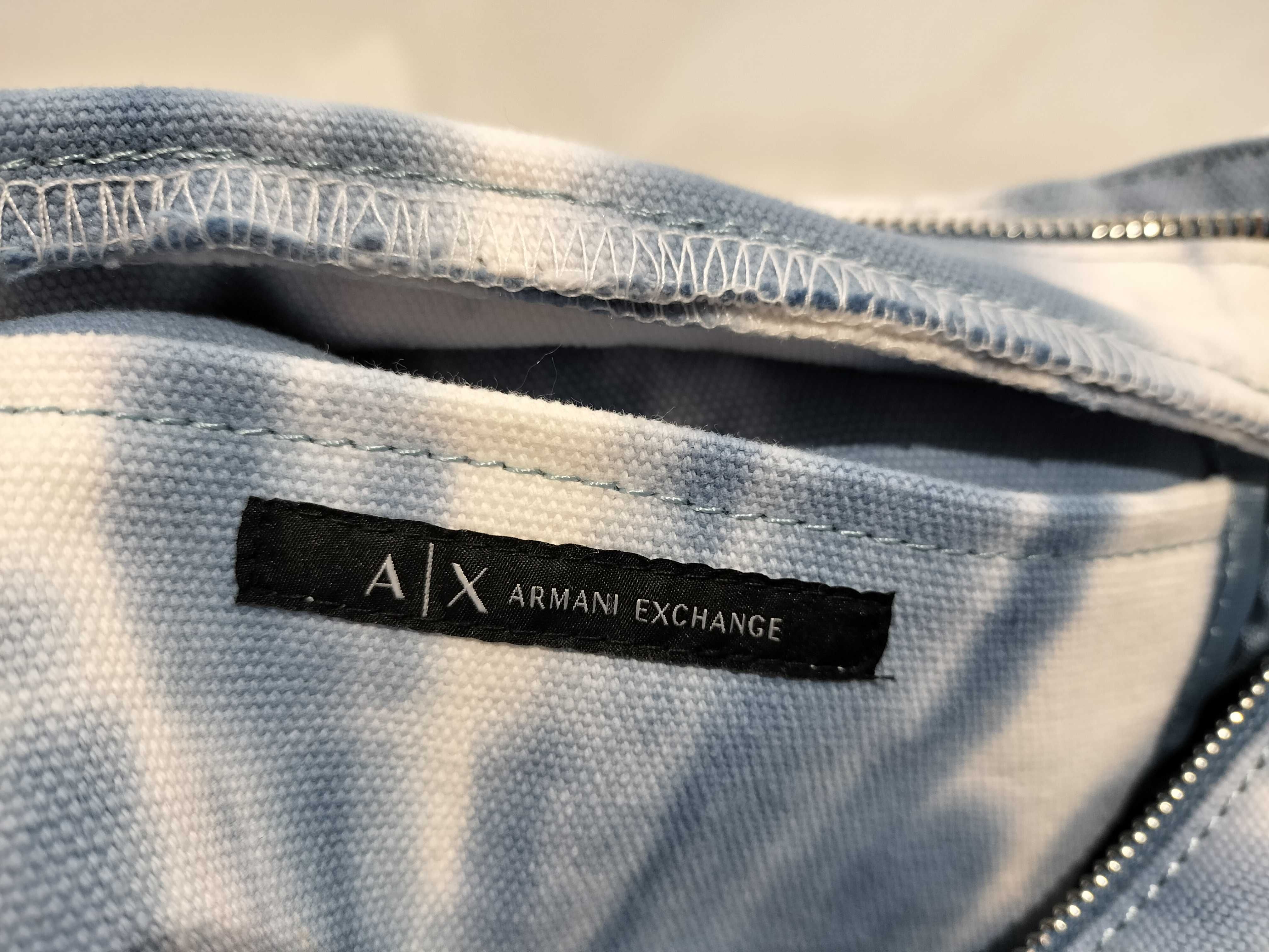 【水曜終了】(10698_0090)ARMANI AX キャンバス バッグ 未使用 ハンドバッグ