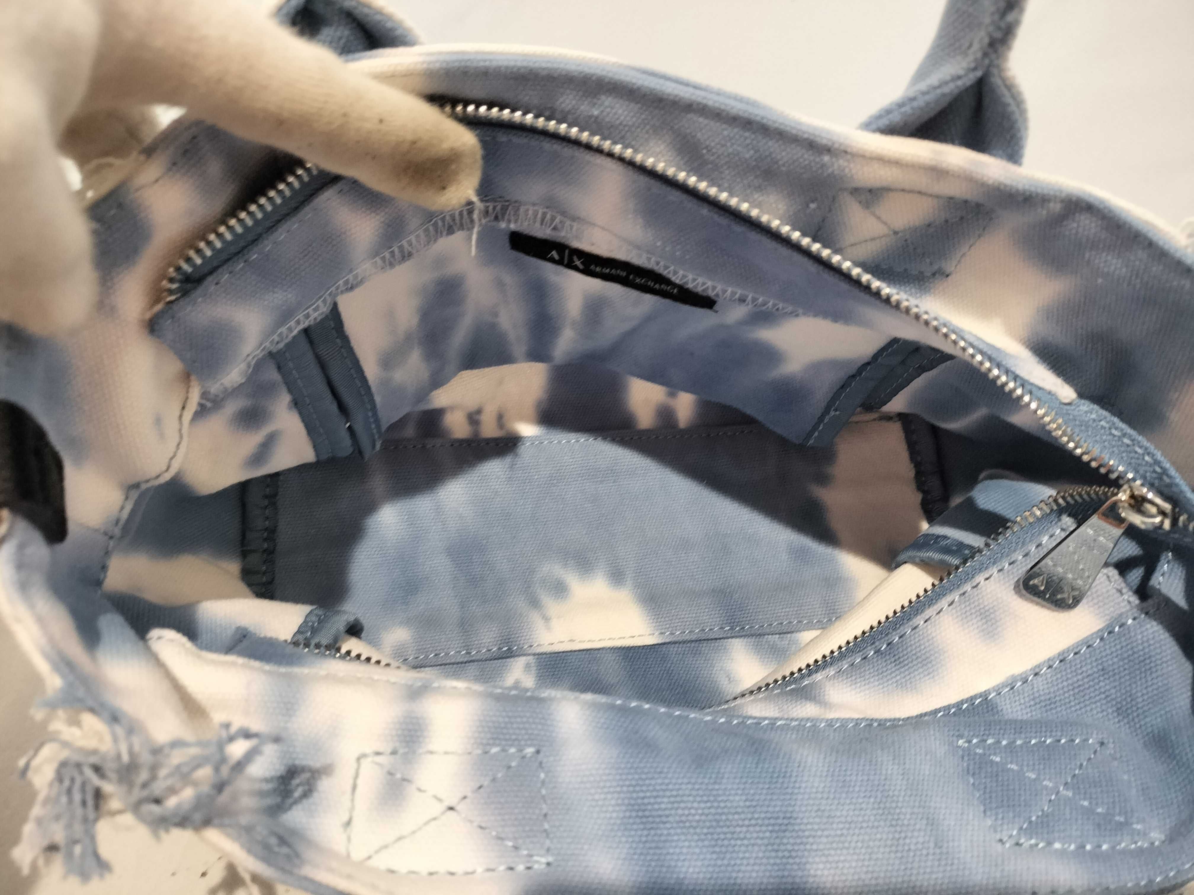 【水曜終了】(10698_0090)ARMANI AX キャンバス バッグ 未使用 ハンドバッグ