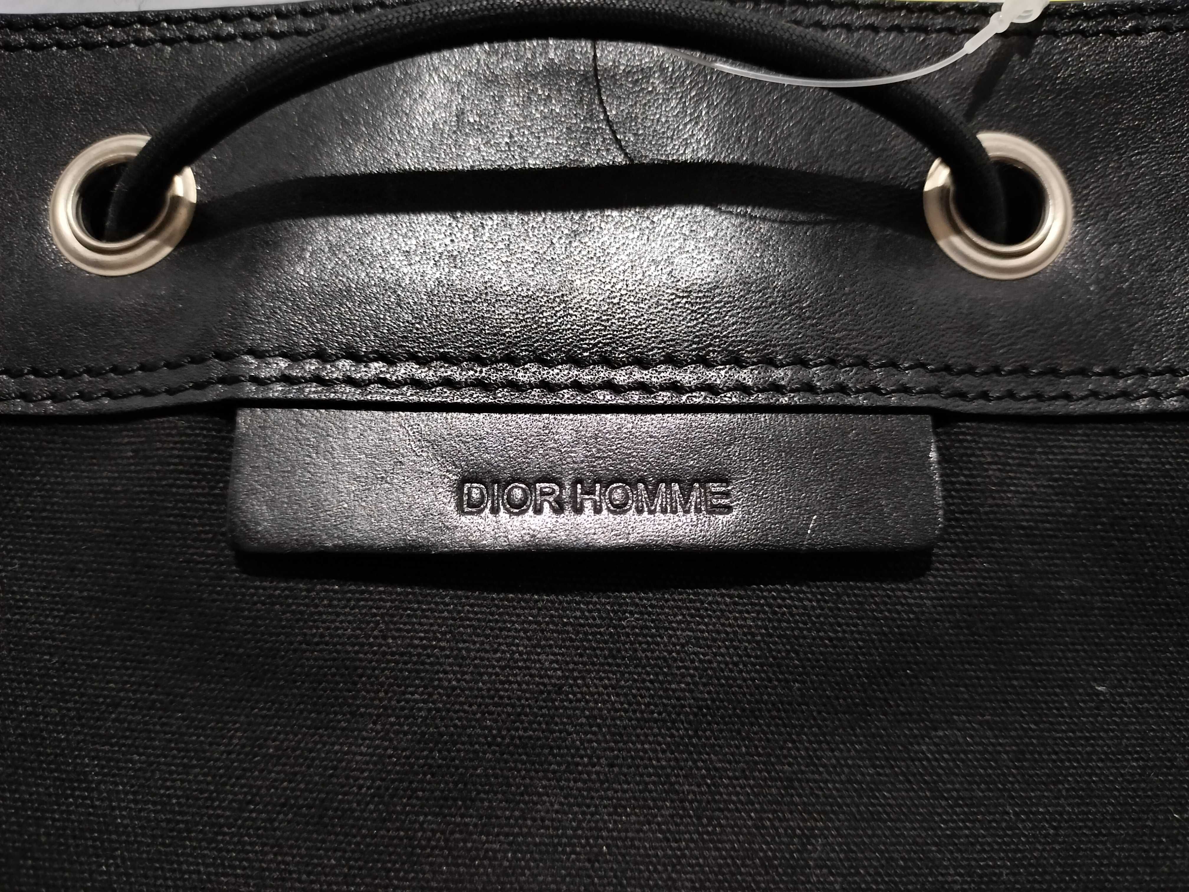 【水曜終了】(10699_0261)Dior オム 巾着型バッグ キャンバス リュックサック