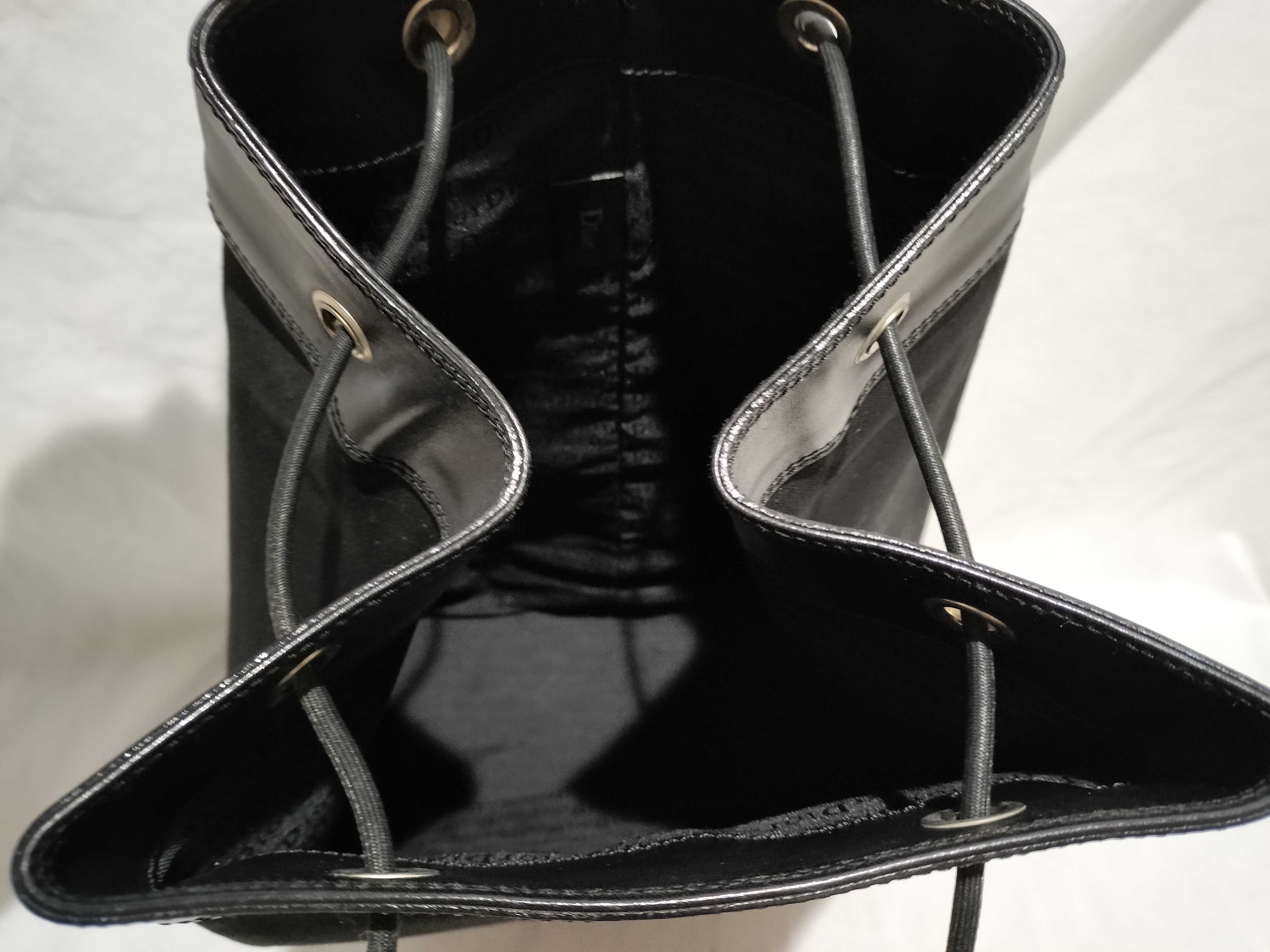 【水曜終了】(10699_0261)Dior オム 巾着型バッグ キャンバス リュックサック