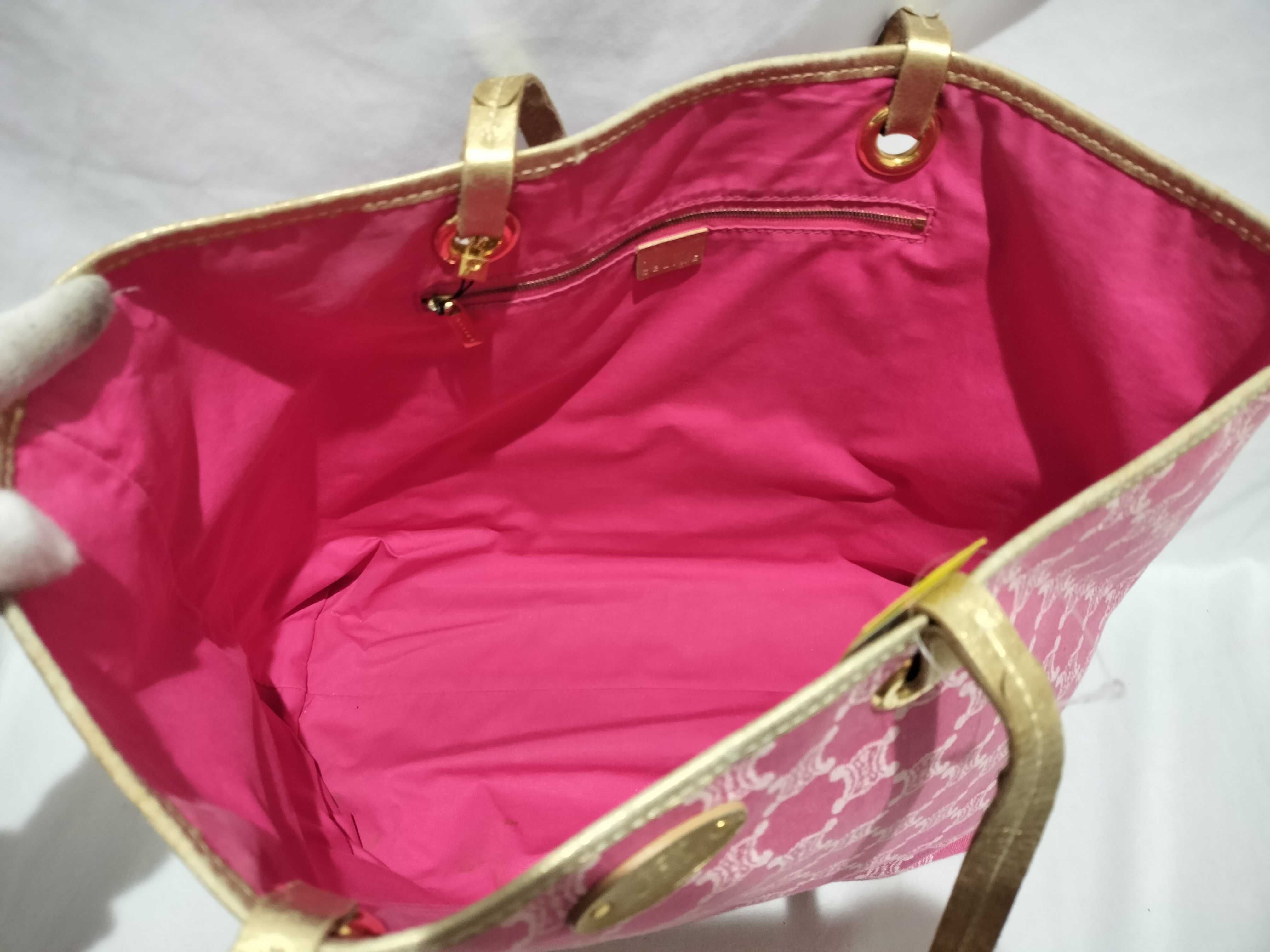 【水曜終了】(10709_0080)CELINE キャンバス トートバッグ ピンク トートバッグ