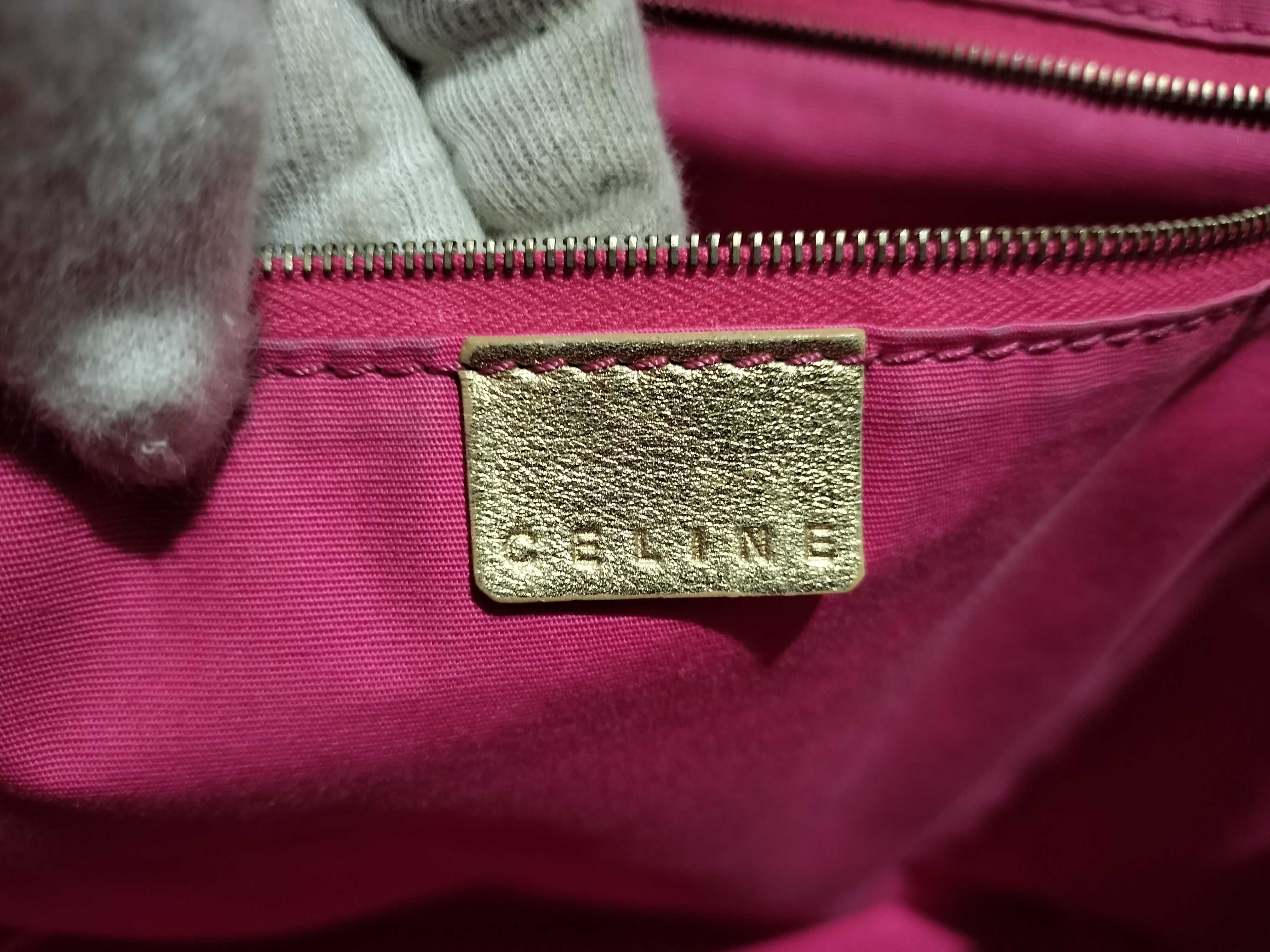 【水曜終了】(10709_0080)CELINE キャンバス トートバッグ ピンク トートバッグ