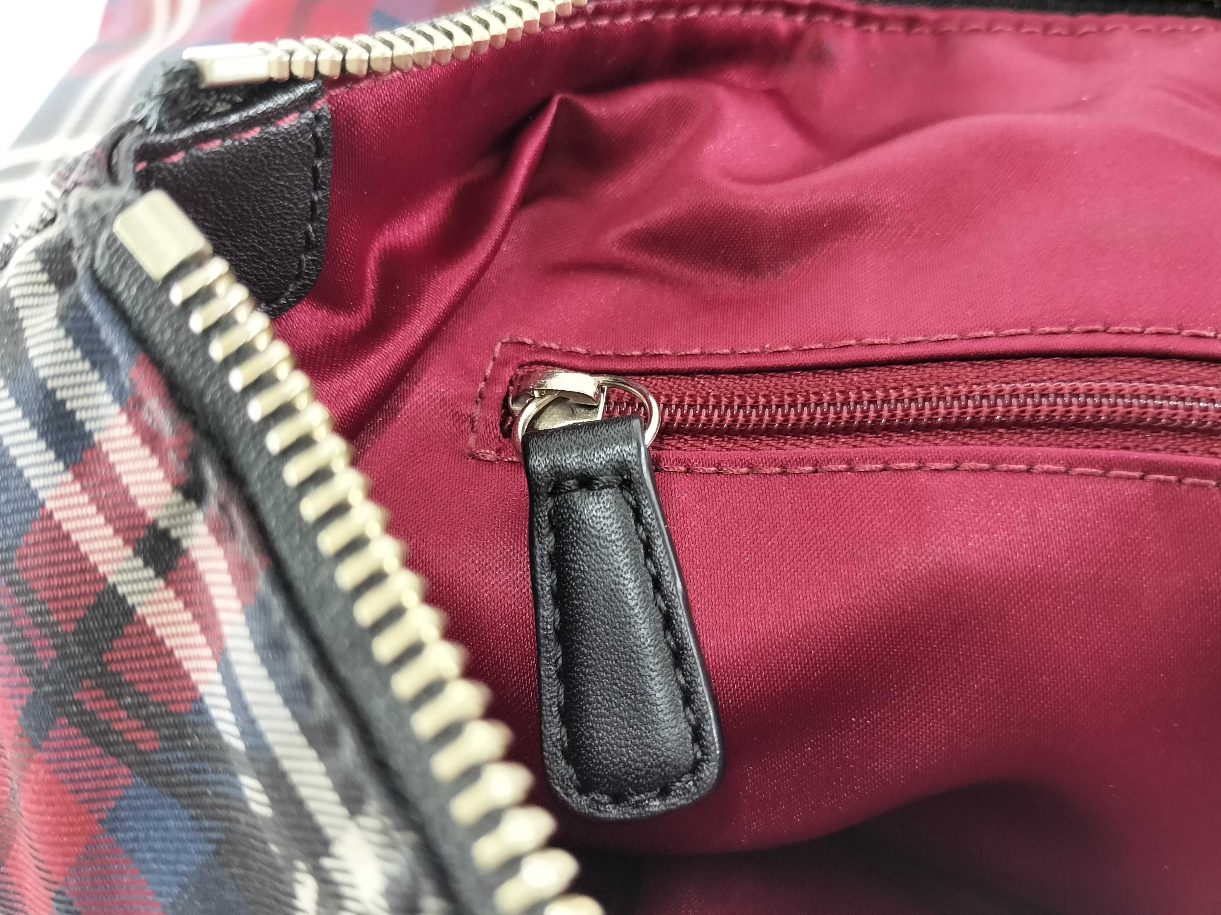 【水曜終了】(10699_0073)COACH ポピー ナイロン チェック柄 トートバッグ トートバッグ