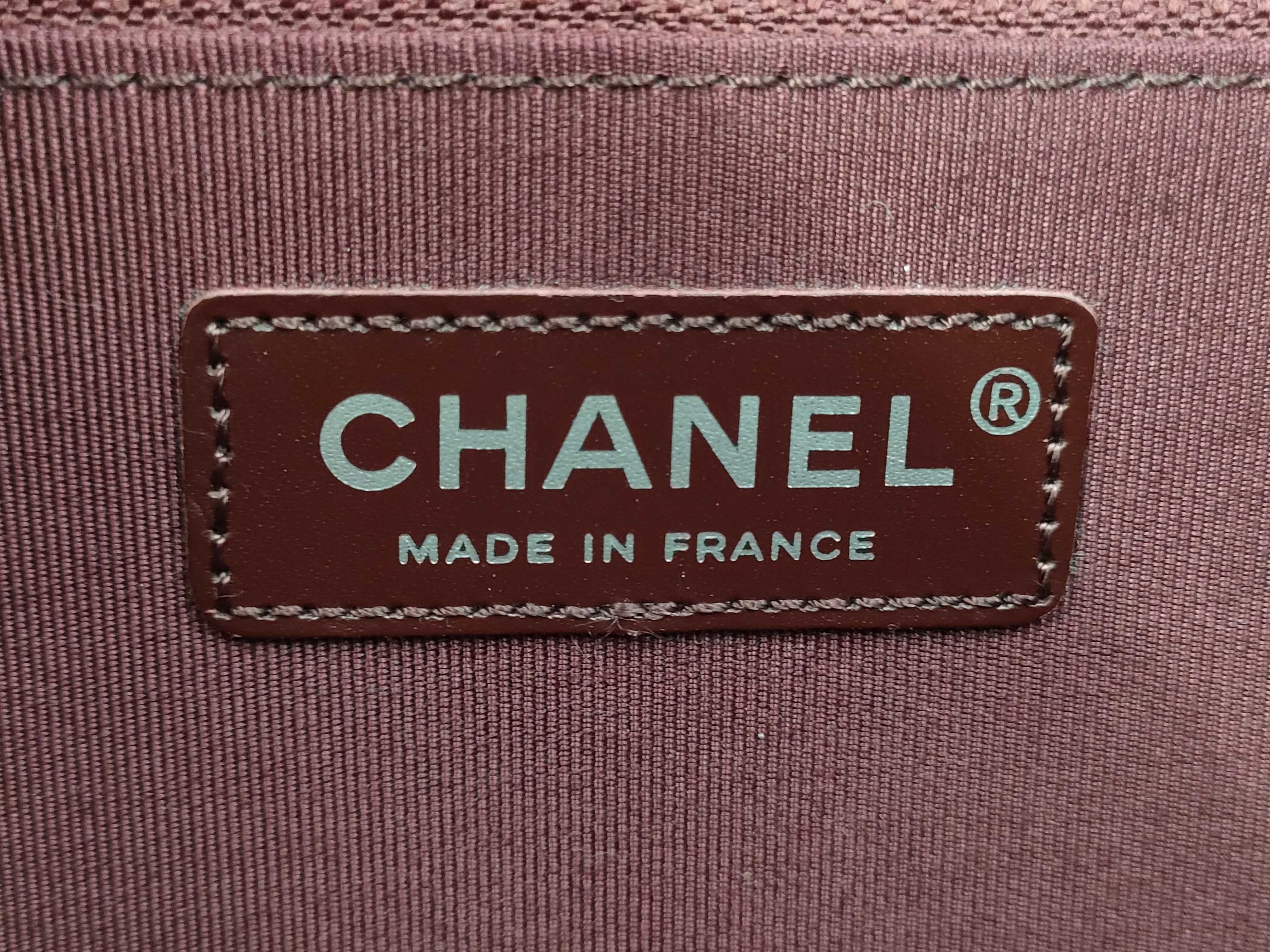 【水曜終了】(10707_0026)CHANEL チョコバー エナメル ショルダーバッグ