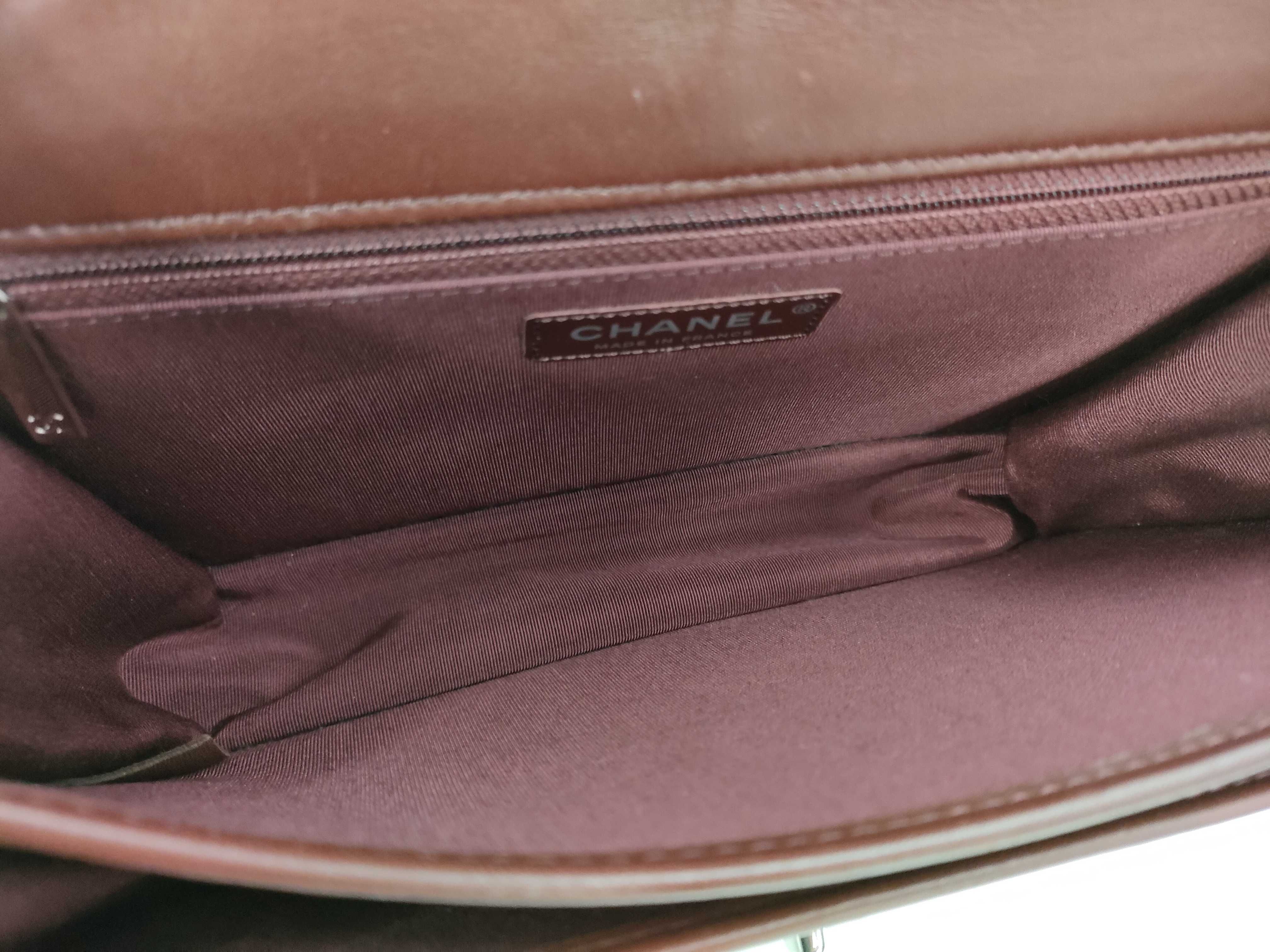 【水曜終了】(10707_0026)CHANEL チョコバー エナメル ショルダーバッグ