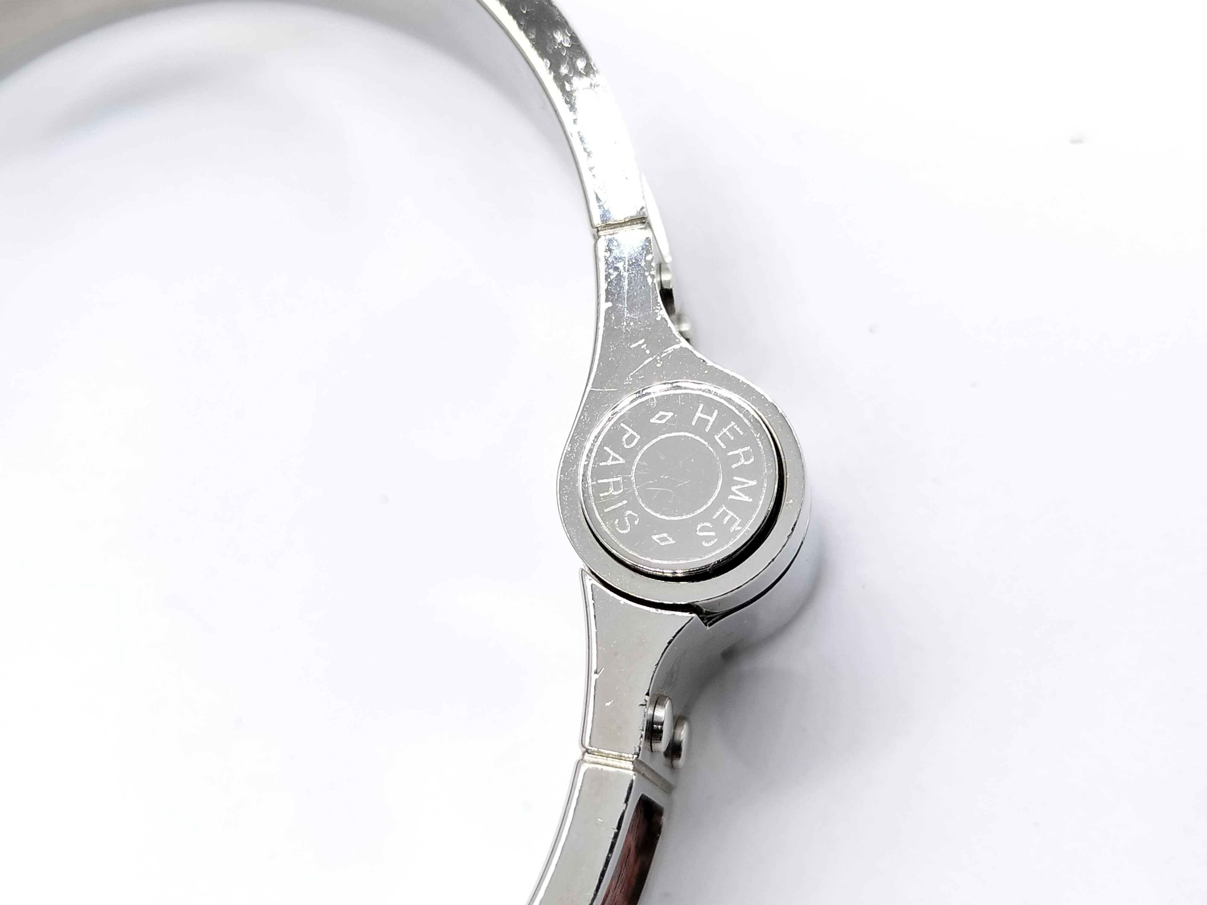 【水曜終了】(10706_0006)▼HERMES シャルニエール リザード ブレスレット・バングル