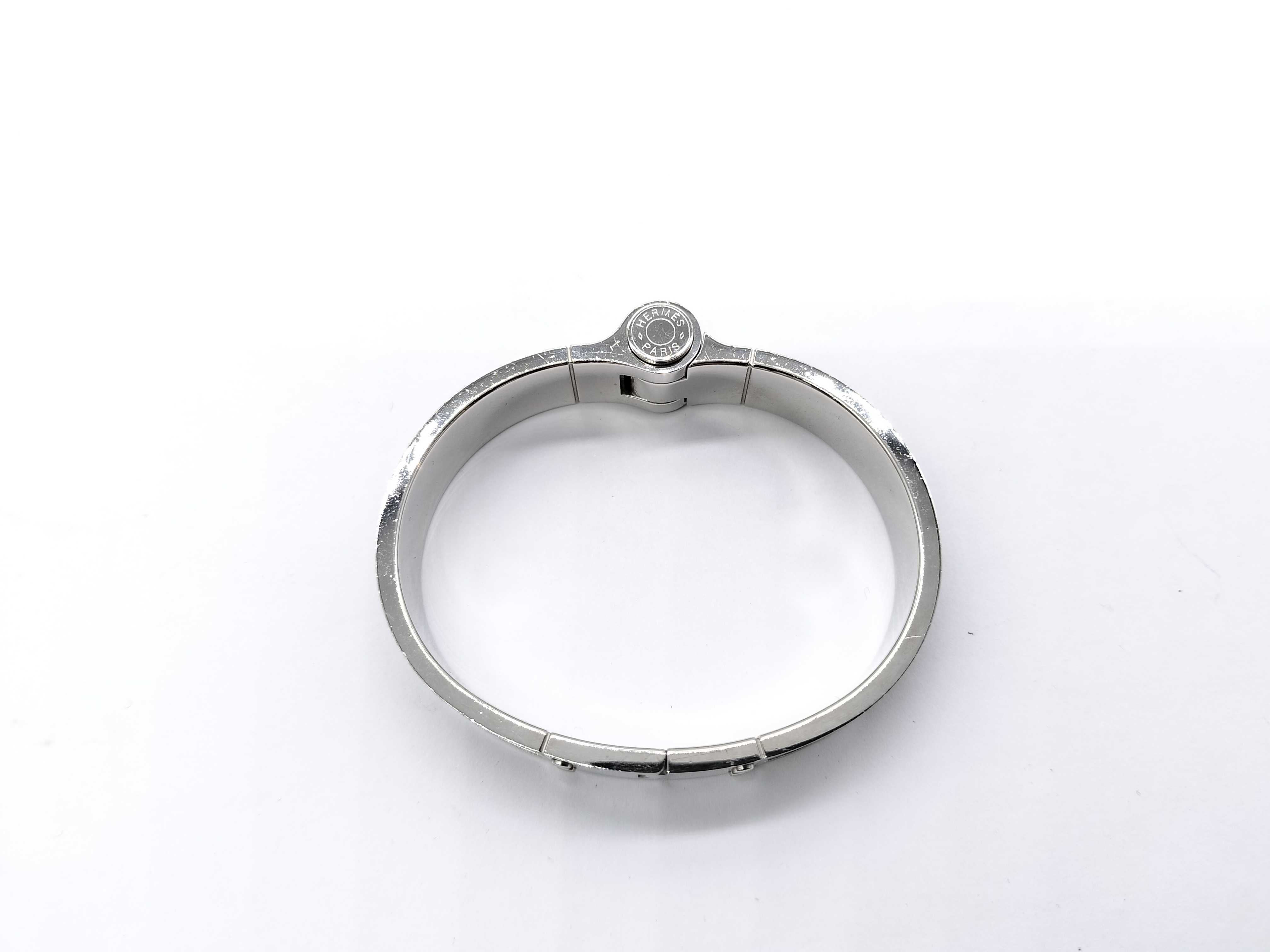 【水曜終了】(10706_0006)▼HERMES シャルニエール リザード ブレスレット・バングル