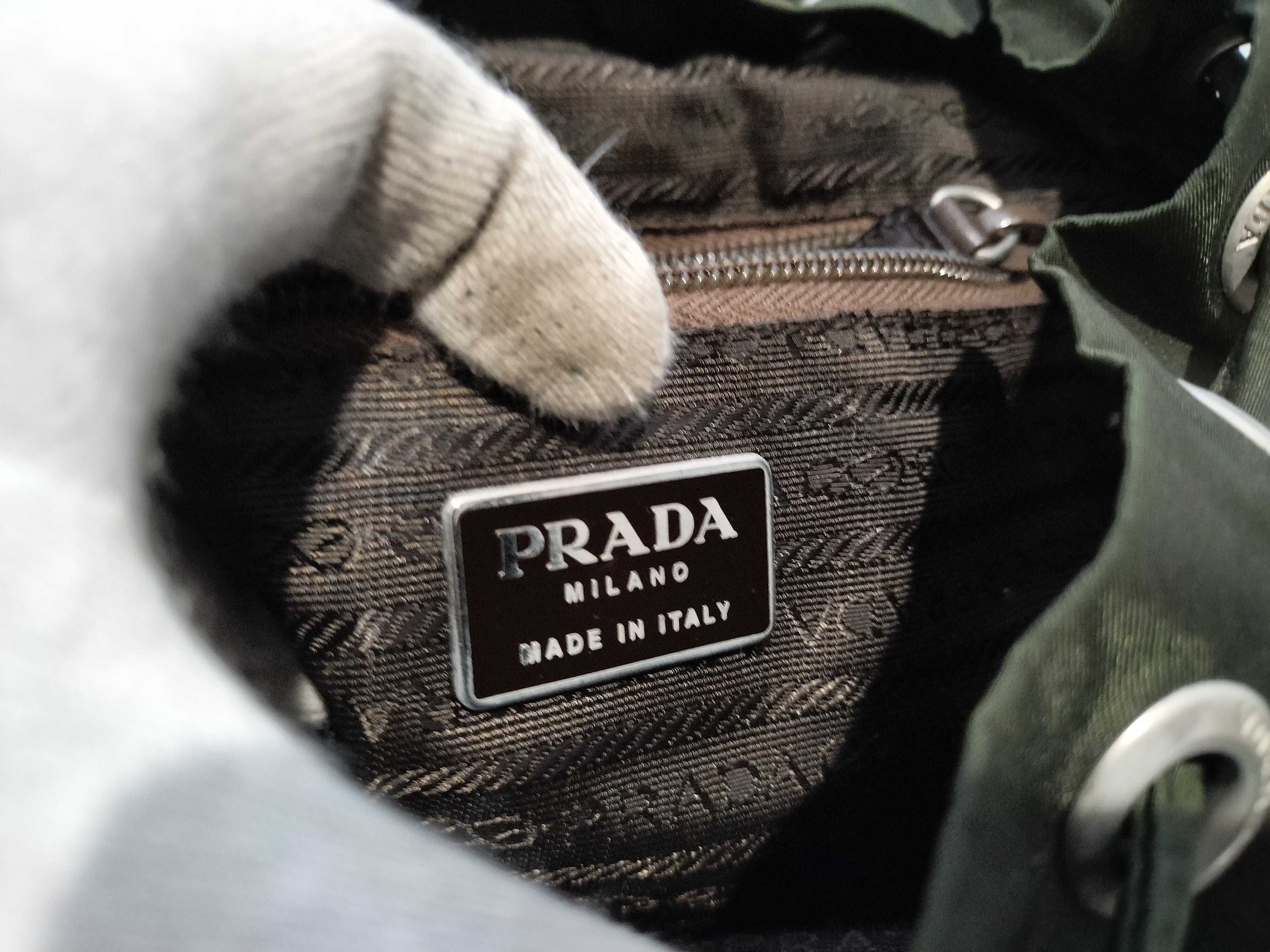 【水曜終了】(10709_0085)PRADA ナイロン ミニリュック カーキ リュックサック
