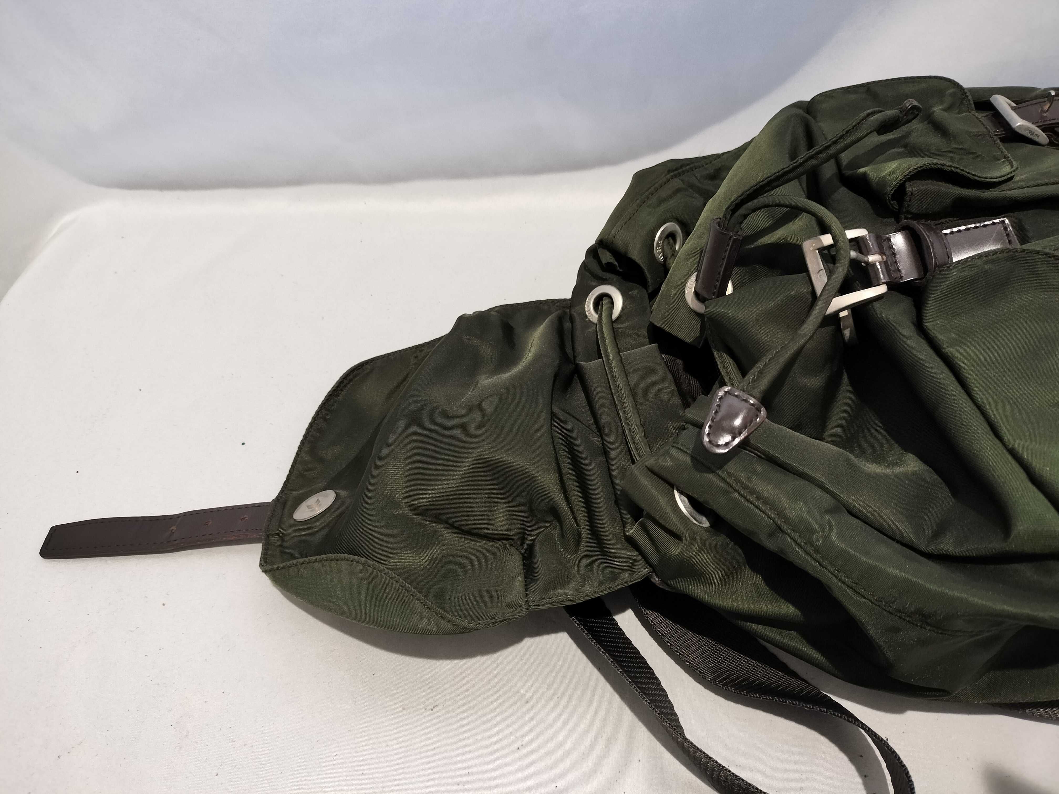 【水曜終了】(10709_0085)PRADA ナイロン ミニリュック カーキ リュックサック