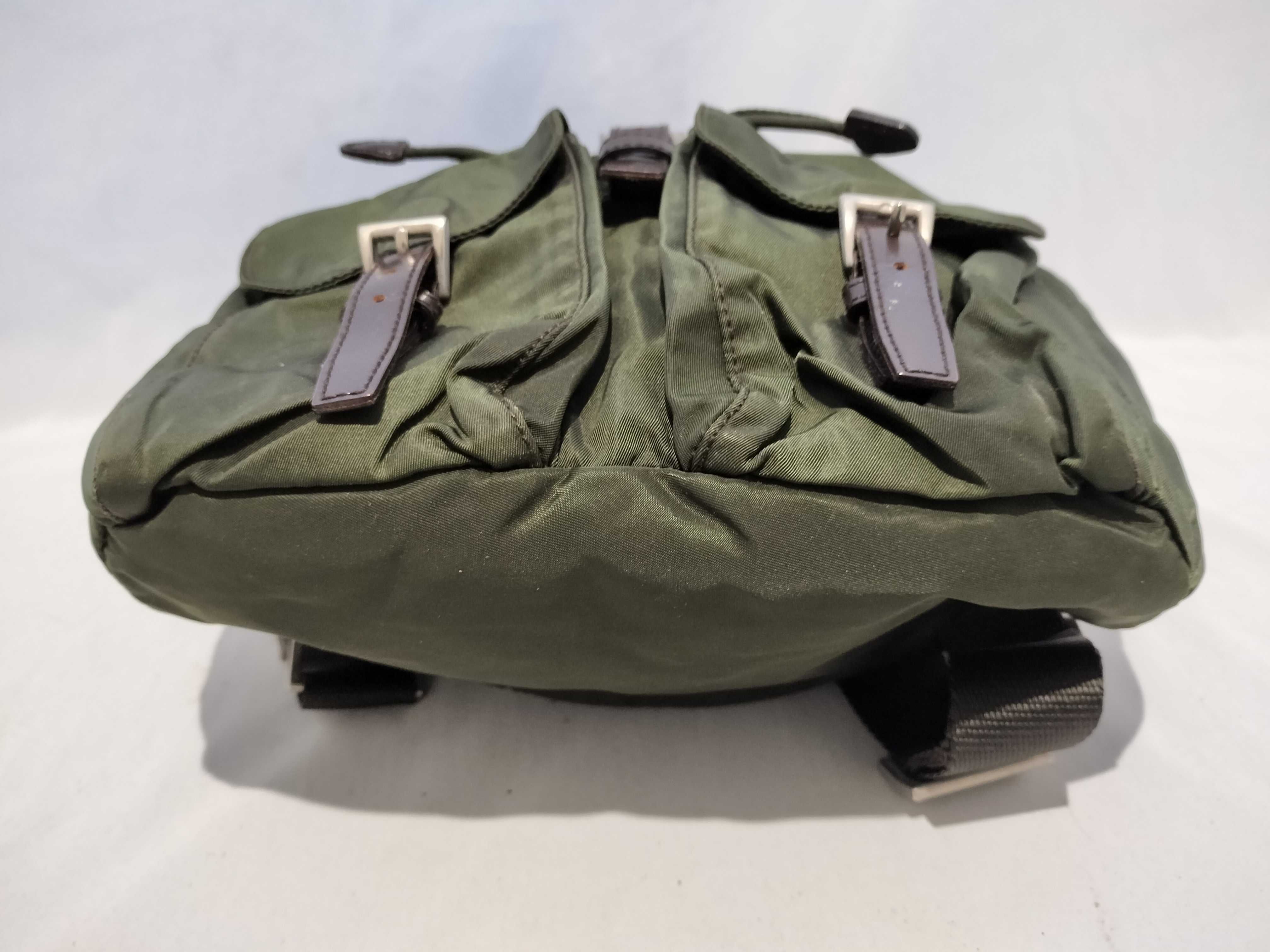 【水曜終了】(10709_0085)PRADA ナイロン ミニリュック カーキ リュックサック