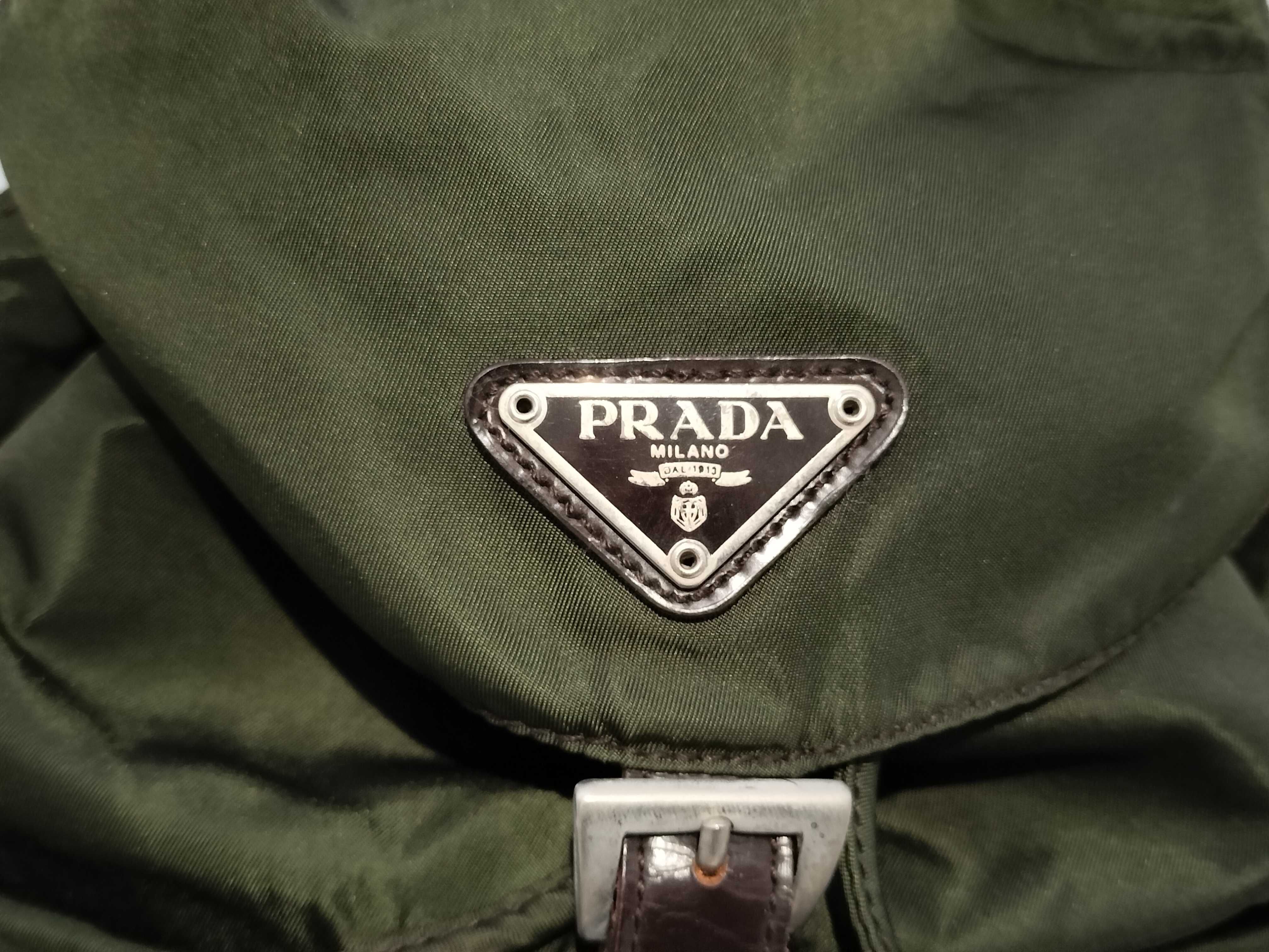 【水曜終了】(10709_0085)PRADA ナイロン ミニリュック カーキ リュックサック