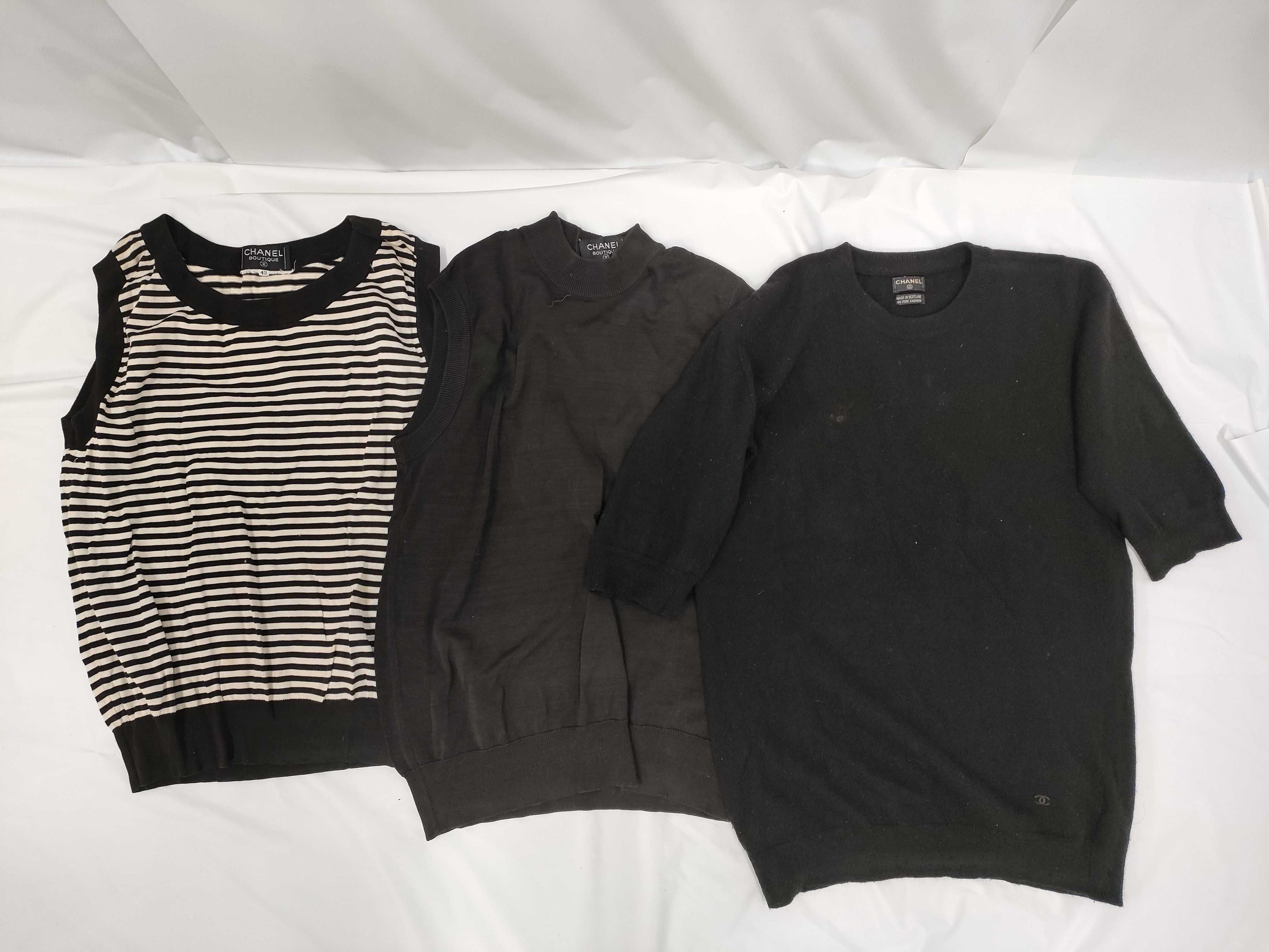 日曜終了(10743_0003)▼CHANEL ヴィンテージ トップス 7点 タグ取れ/シミ有