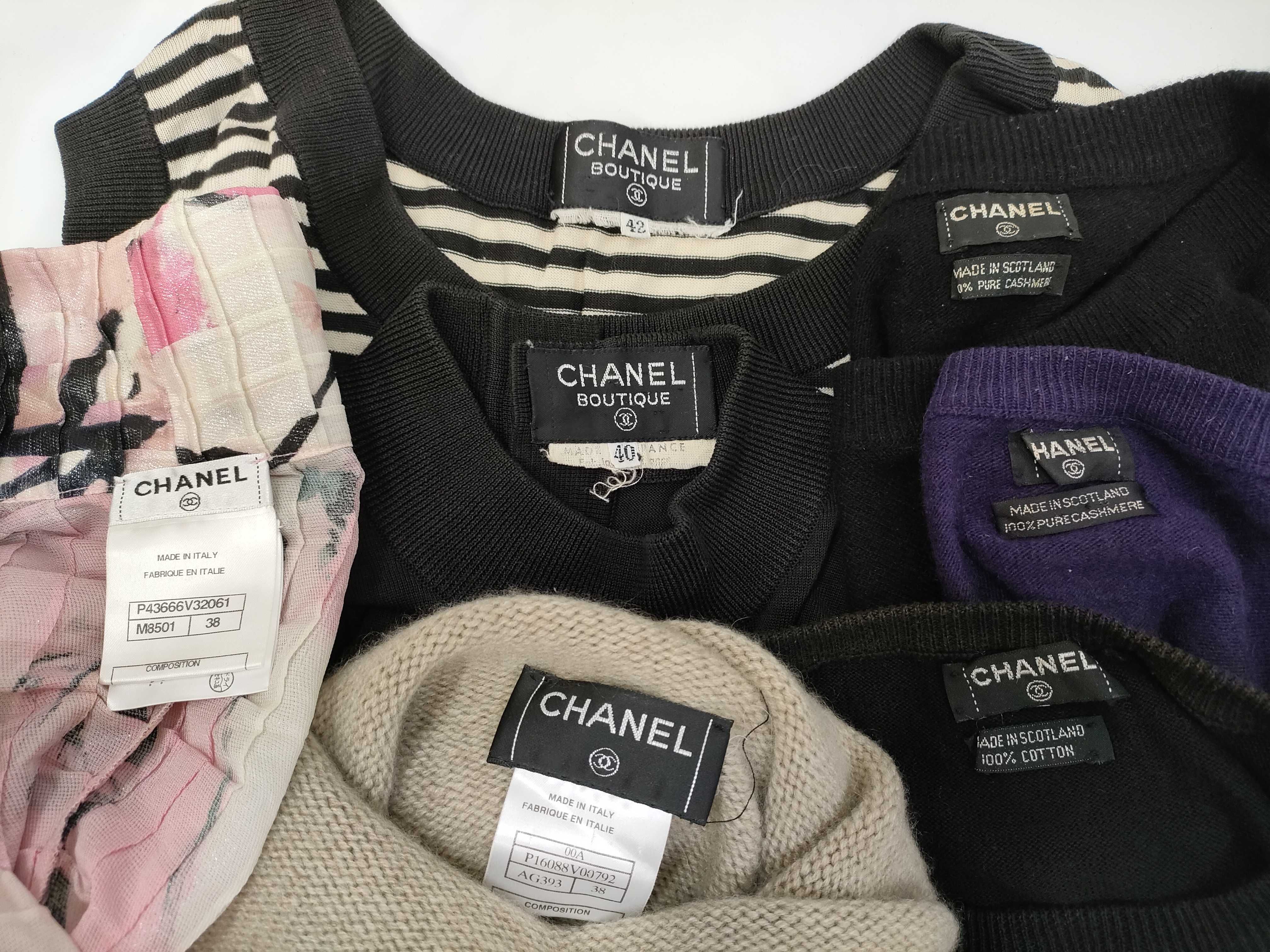 日曜終了(10743_0003)▼CHANEL ヴィンテージ トップス 7点 タグ取れ/シミ有