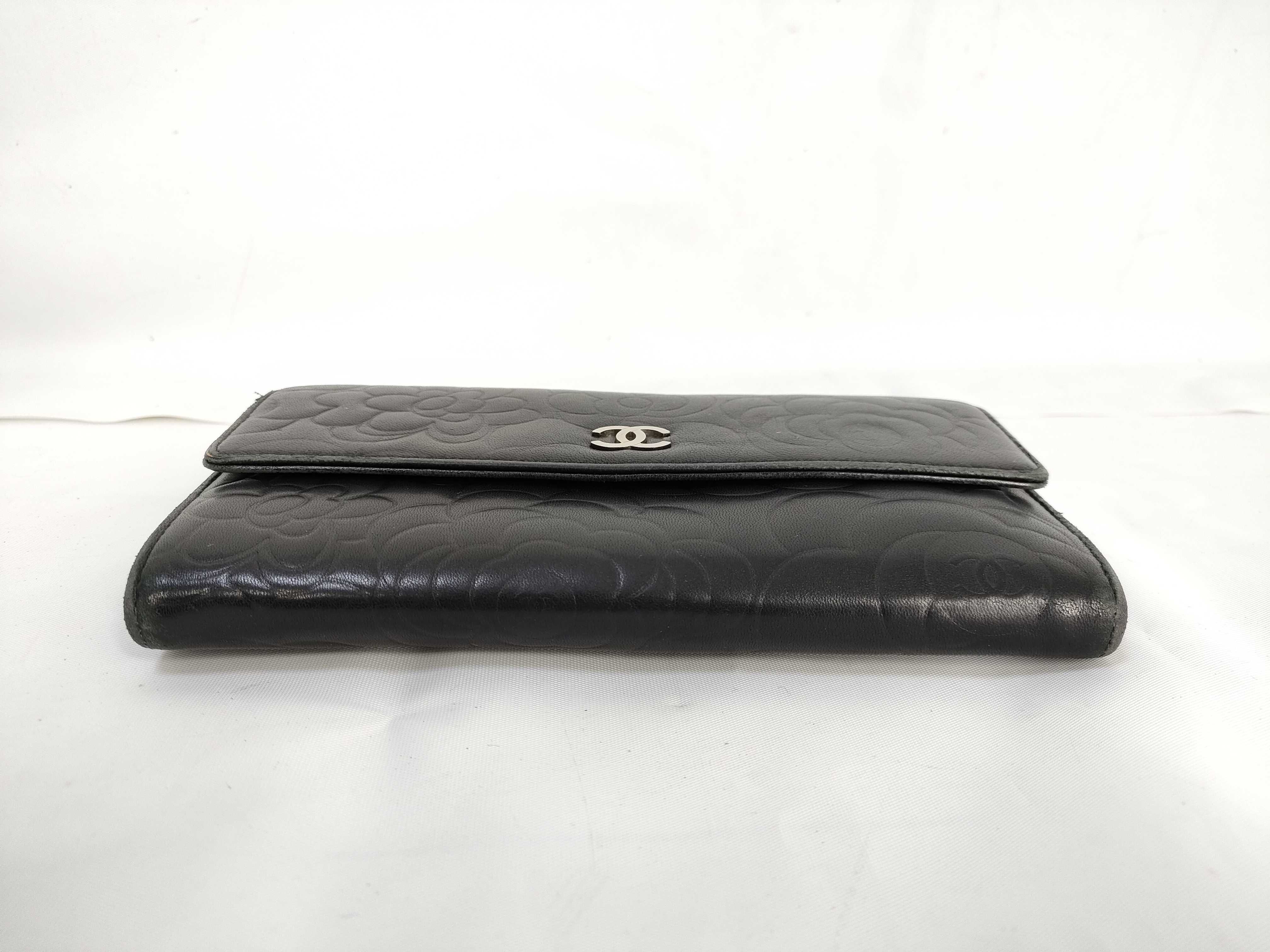 【水曜終了】(10707_0022)CHANEL カメリア カメリア ロゴ 長財布 財布