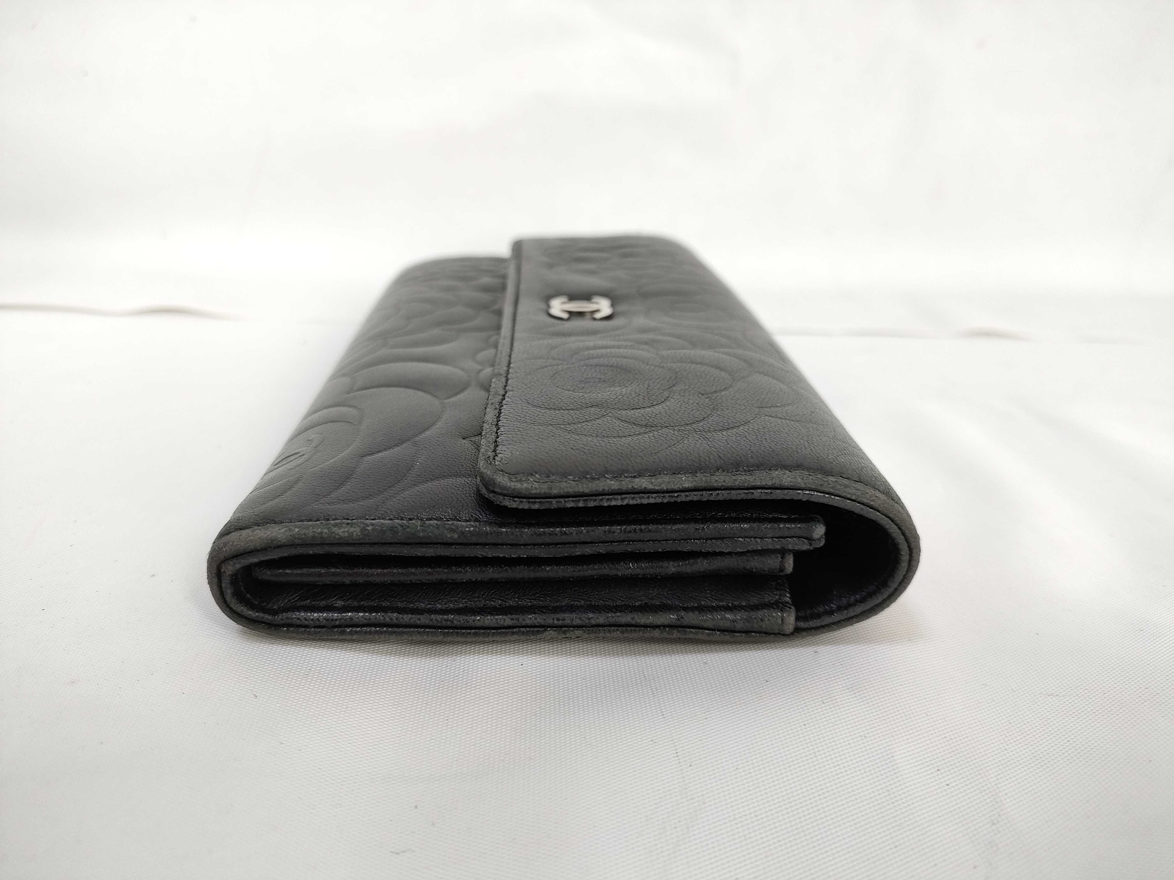 【水曜終了】(10707_0022)CHANEL カメリア カメリア ロゴ 長財布 財布