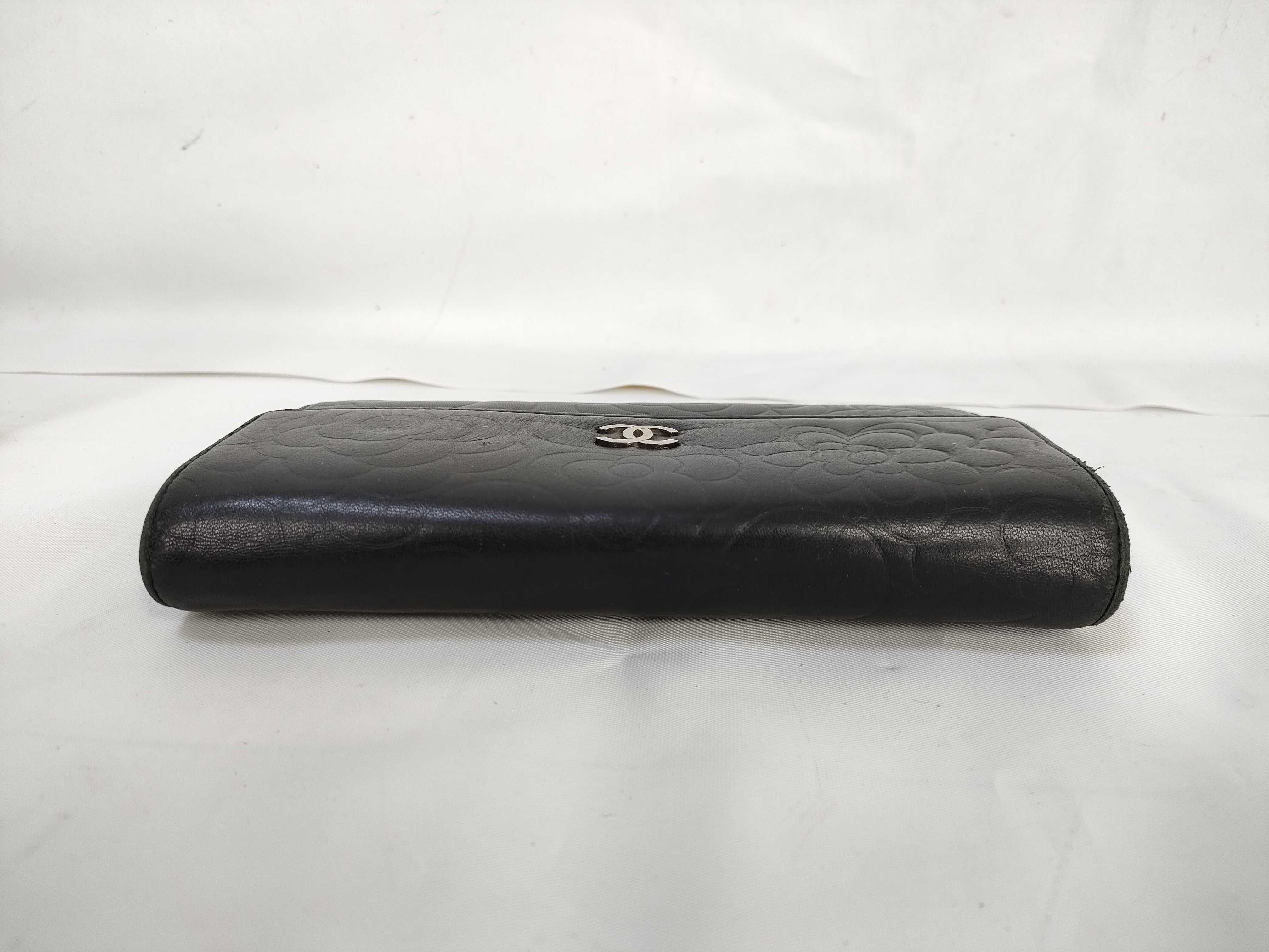 【水曜終了】(10707_0022)CHANEL カメリア カメリア ロゴ 長財布 財布