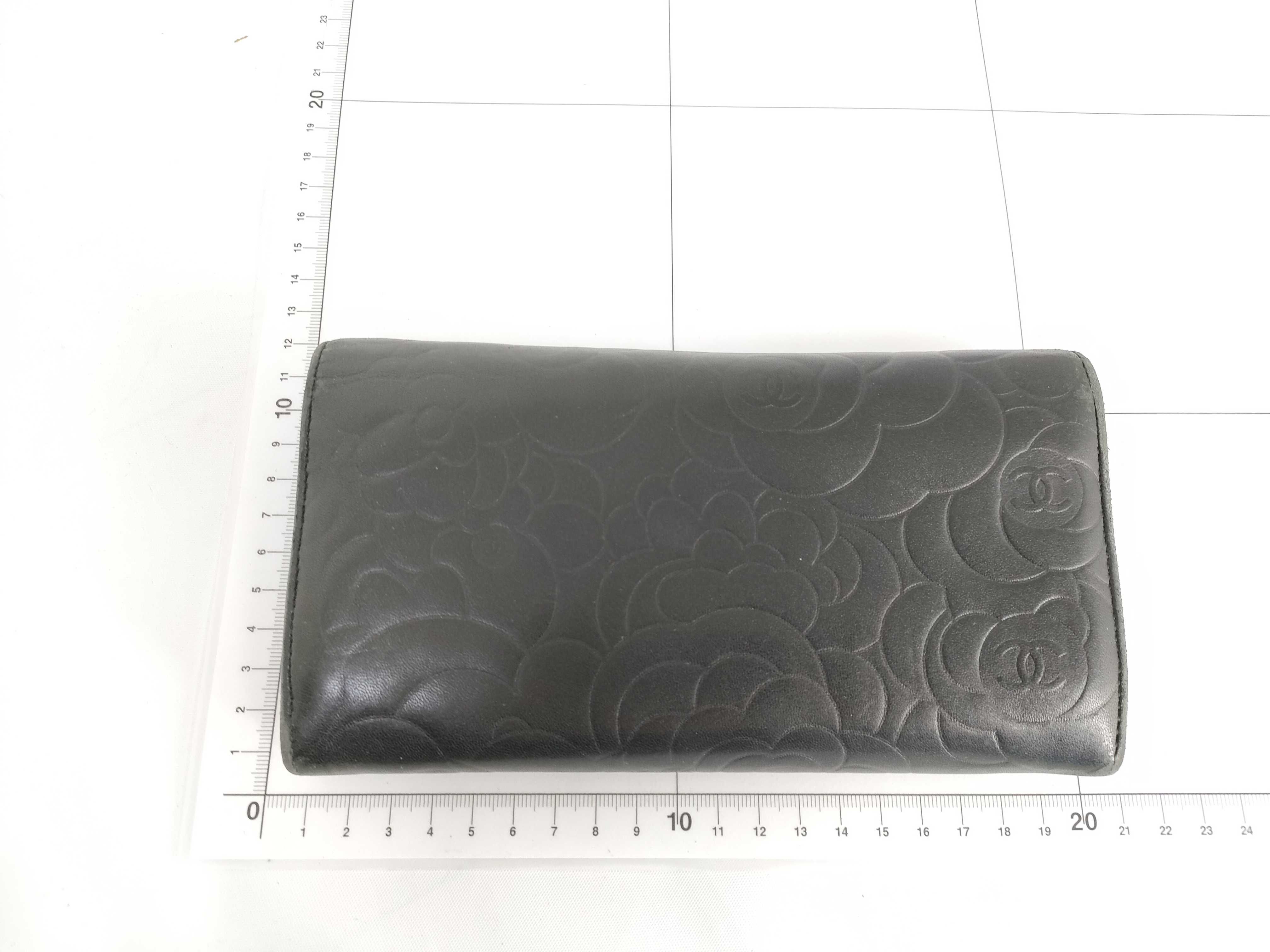 【水曜終了】(10707_0022)CHANEL カメリア カメリア ロゴ 長財布 財布