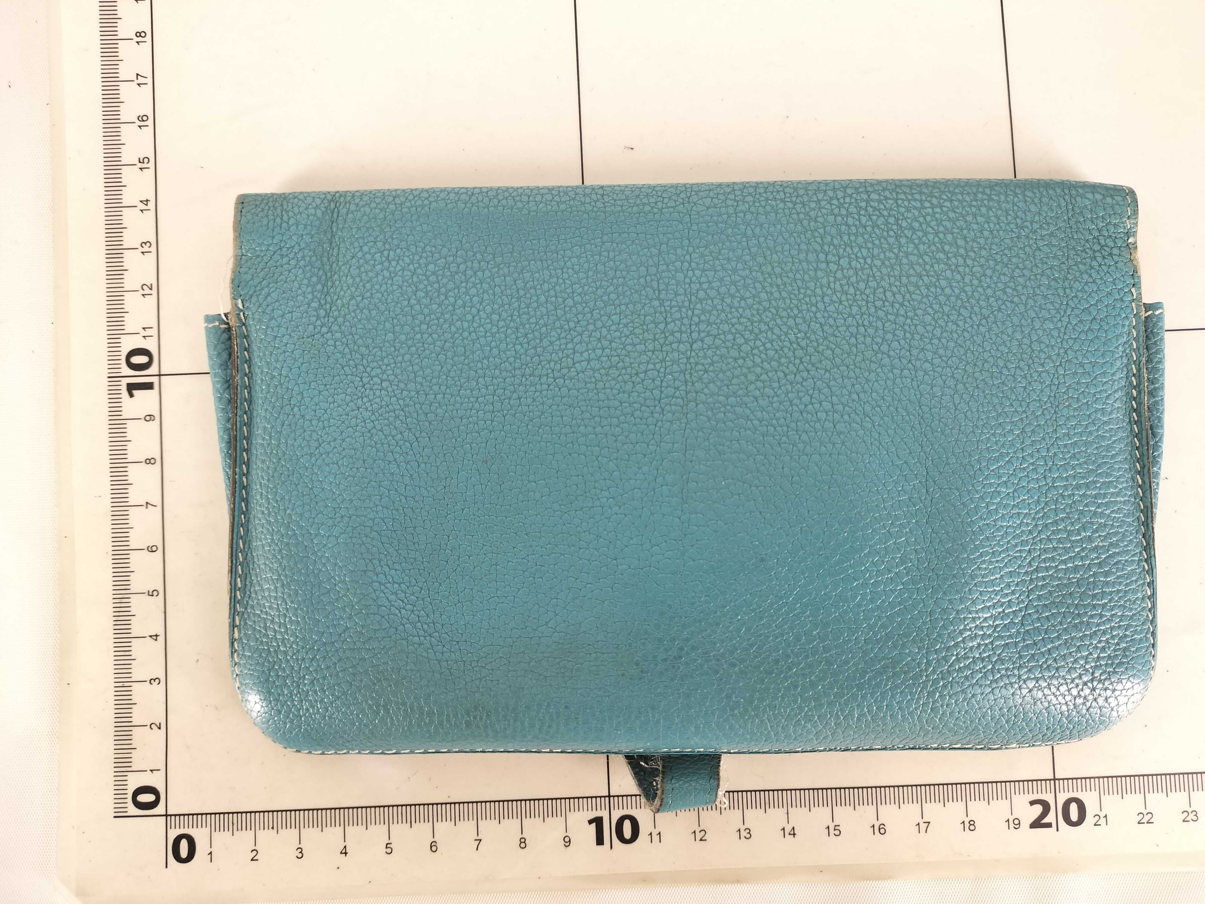 【水曜終了】(10706_0009)HERMES ドゴン GM □K ブルージーン カードケース 財布