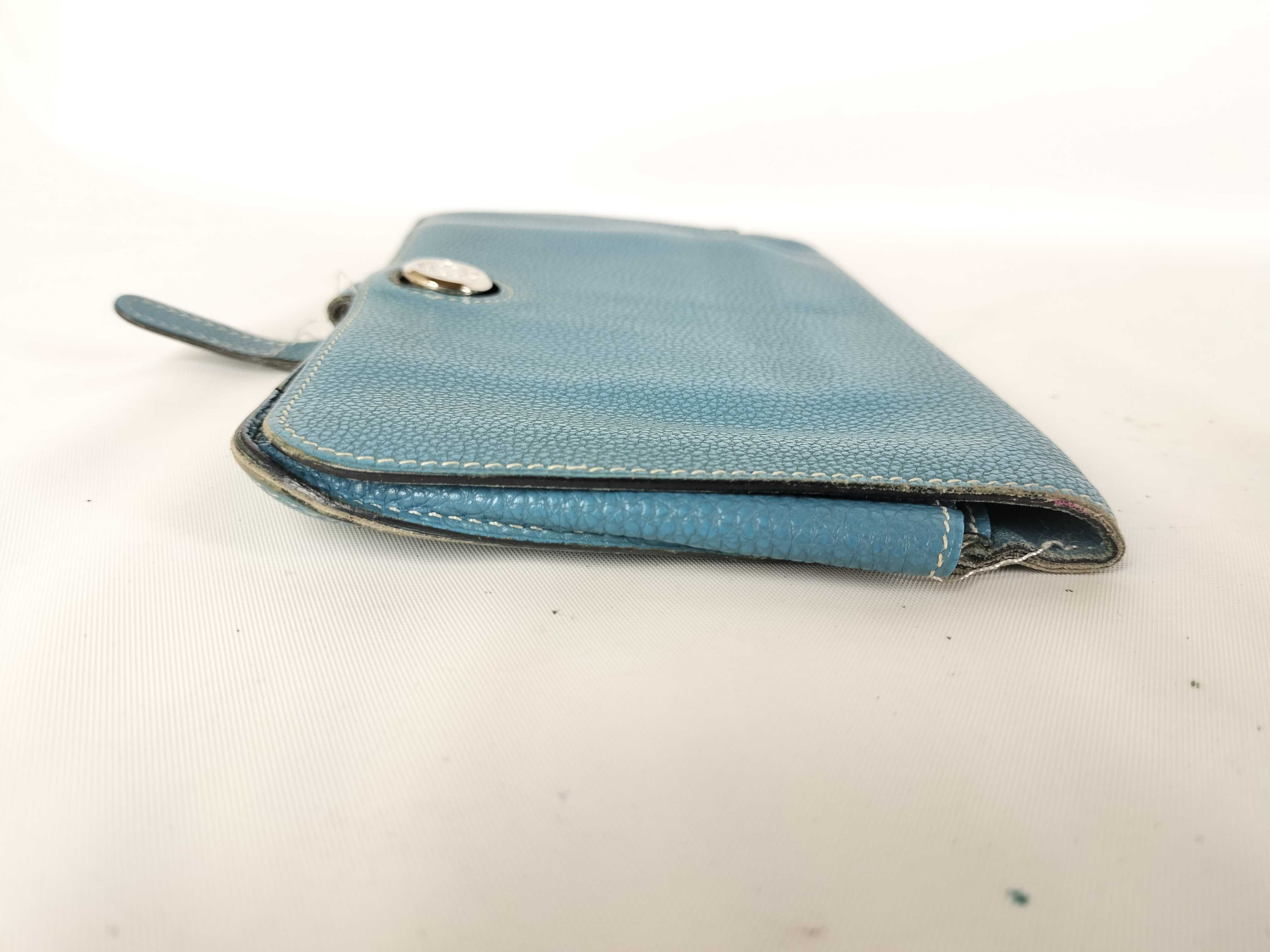 【水曜終了】(10706_0009)HERMES ドゴン GM □K ブルージーン カードケース 財布