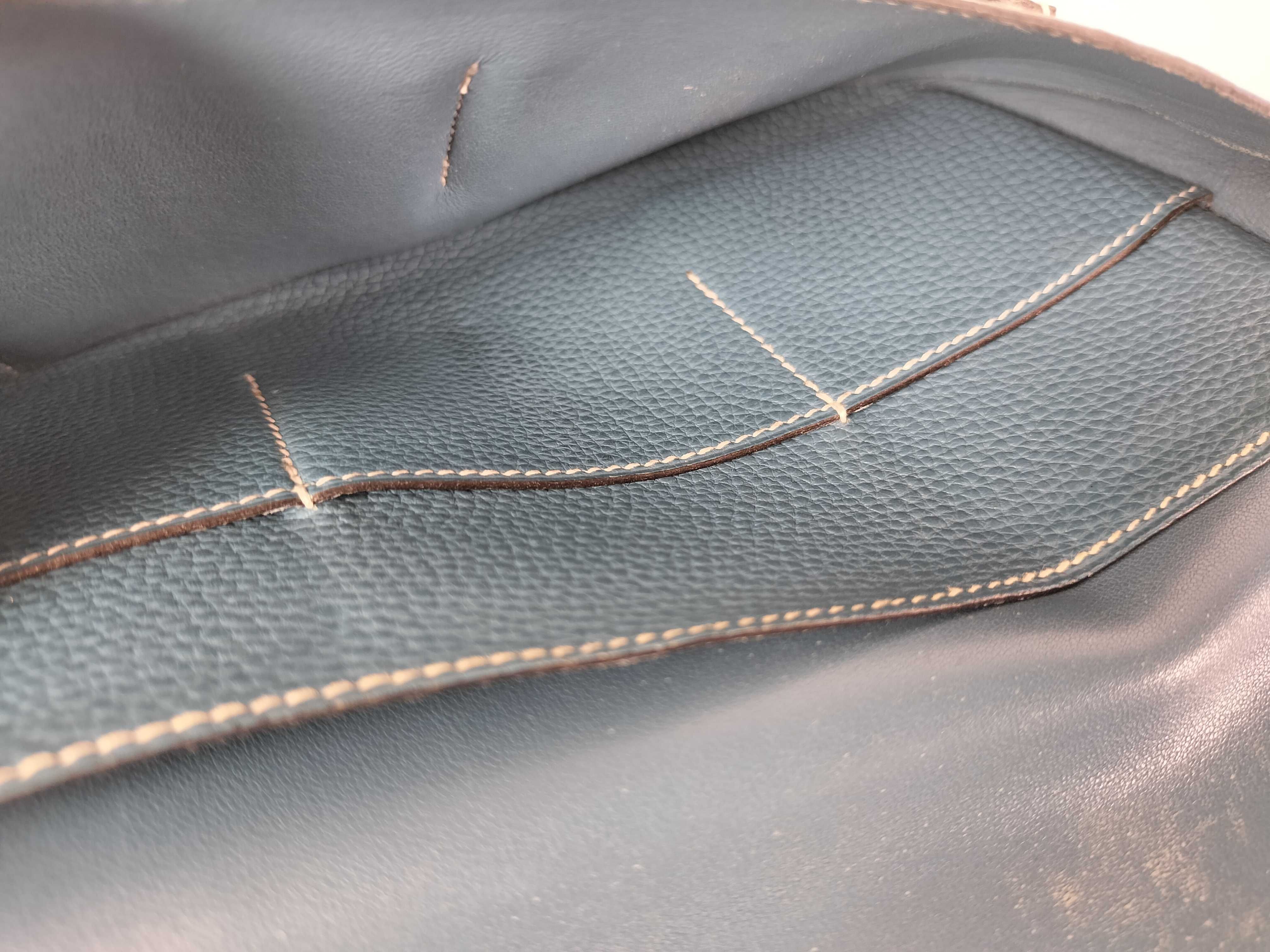 【水曜終了】(10706_0009)HERMES ドゴン GM □K ブルージーン カードケース 財布